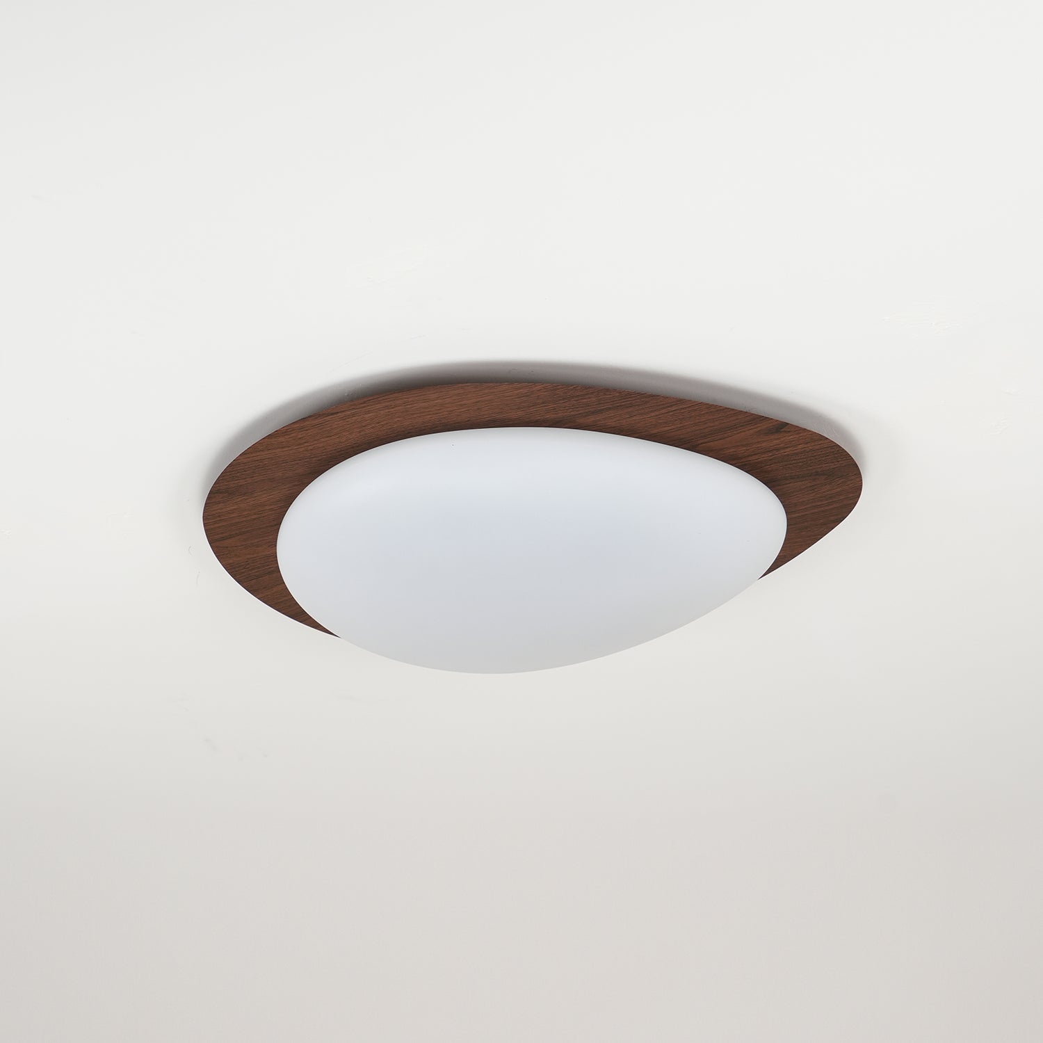 Solara Ceiling Light Pebble Walnut Acrylic LED-Neutral Decor