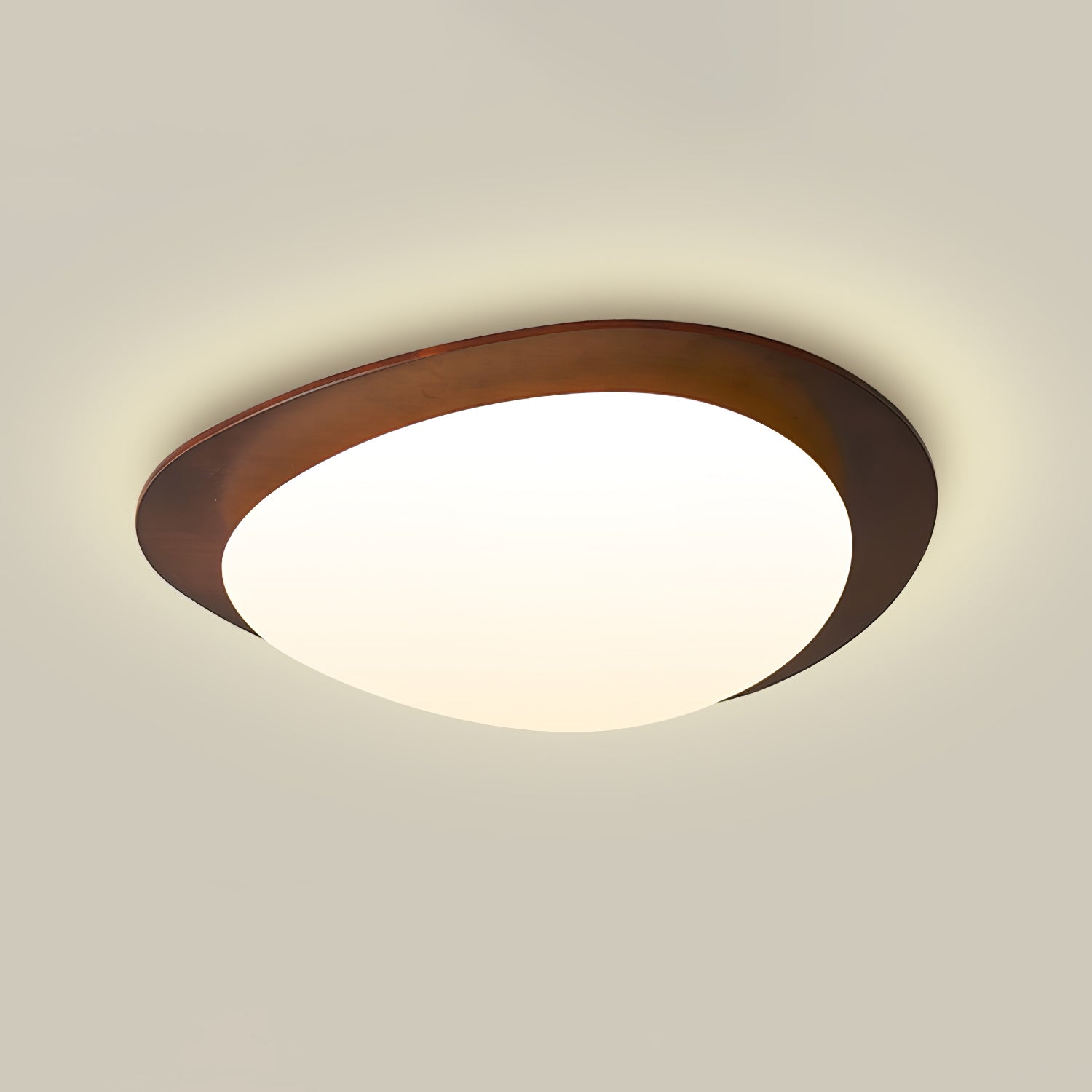 Evory Ceiling Light Wooden Walnut Pebble-Neutral Decor