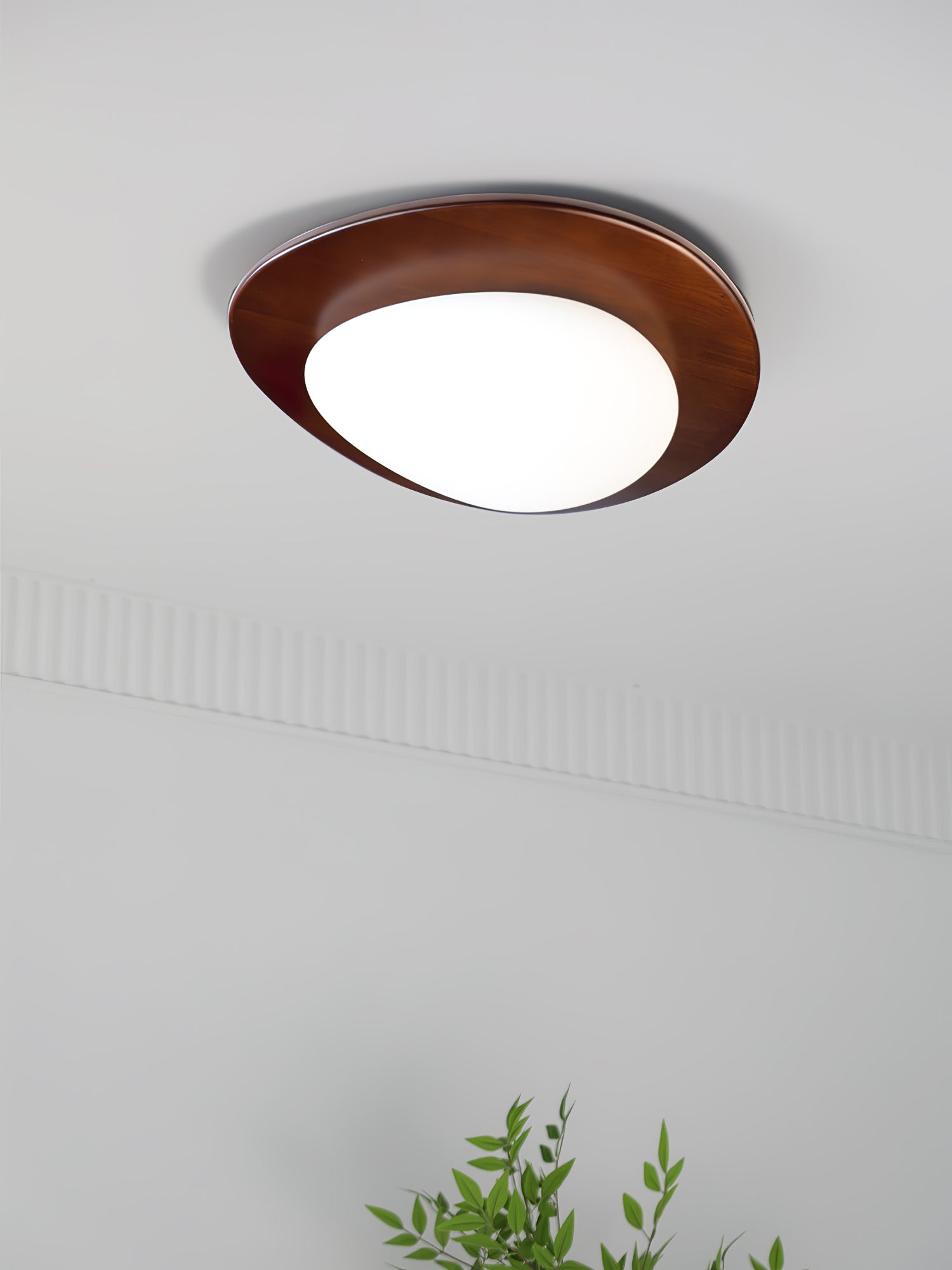 Evory Ceiling Light Wooden Walnut Pebble-Neutral Decor
