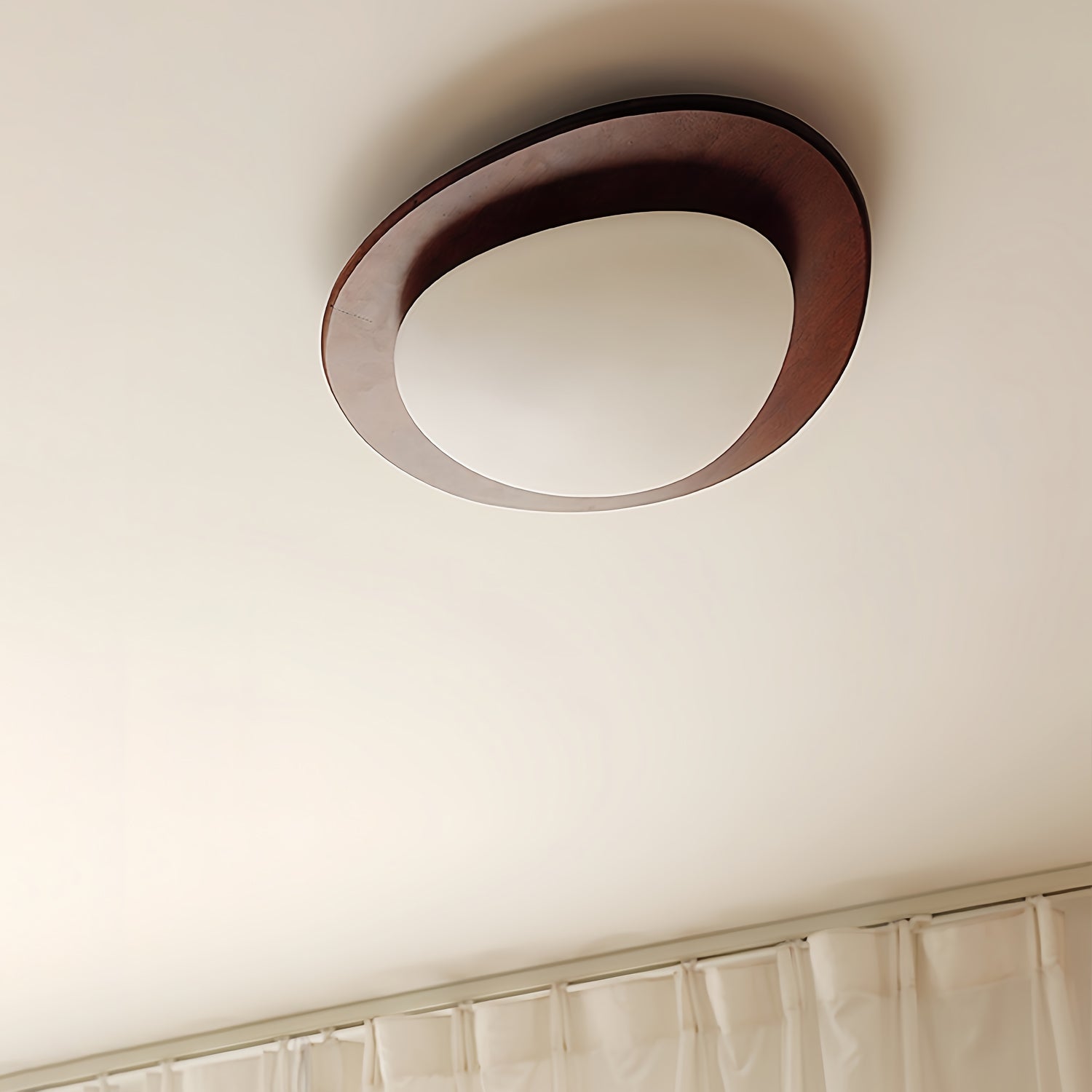 Evory Ceiling Light Wooden Walnut Pebble-Neutral Decor