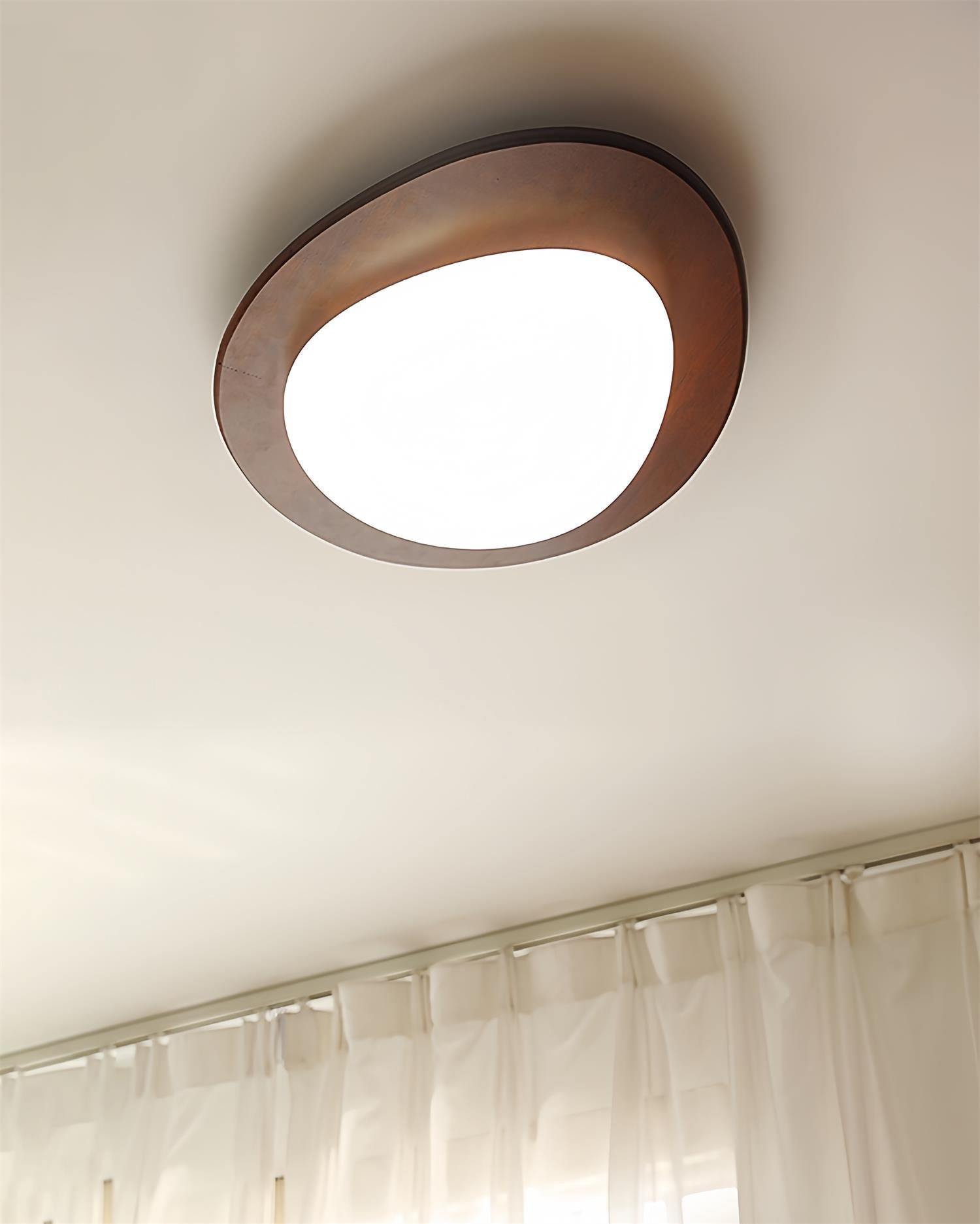 Evory Ceiling Light Wooden Walnut Pebble-Neutral Decor