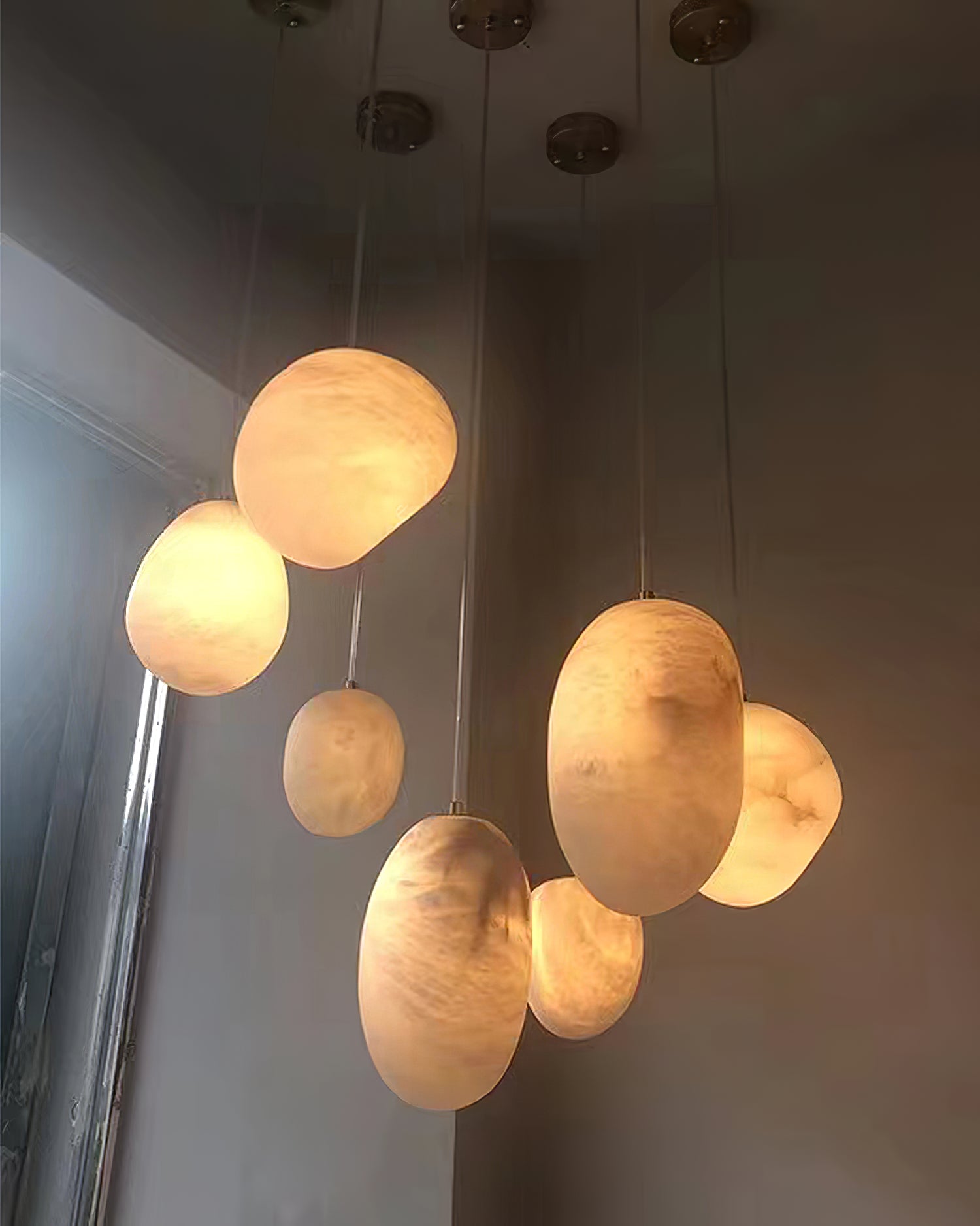 Jorveth Alabaster Pendant Light-Neutral Decor