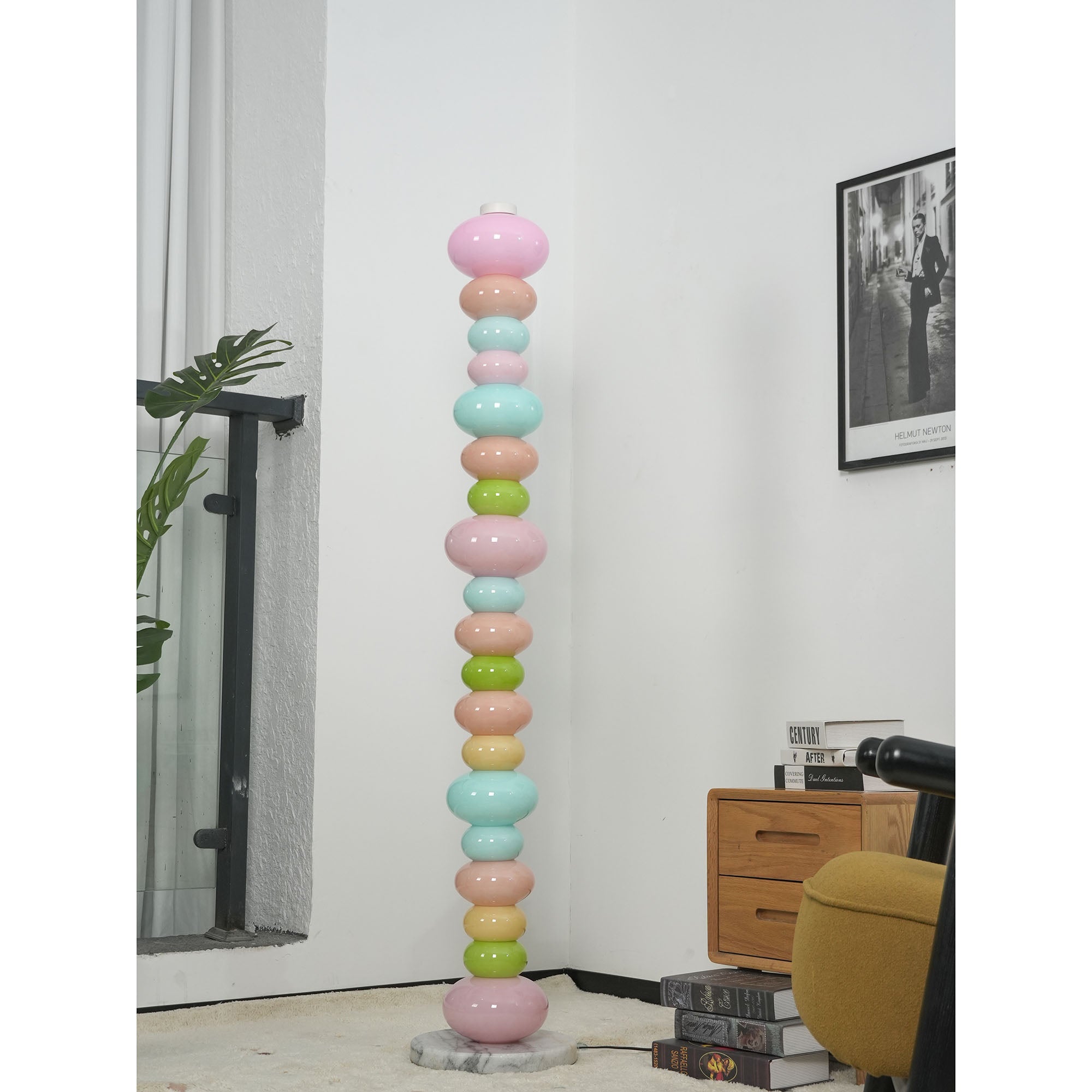 The White Pebbles Candy Floor Lamp in a minimalist interior.