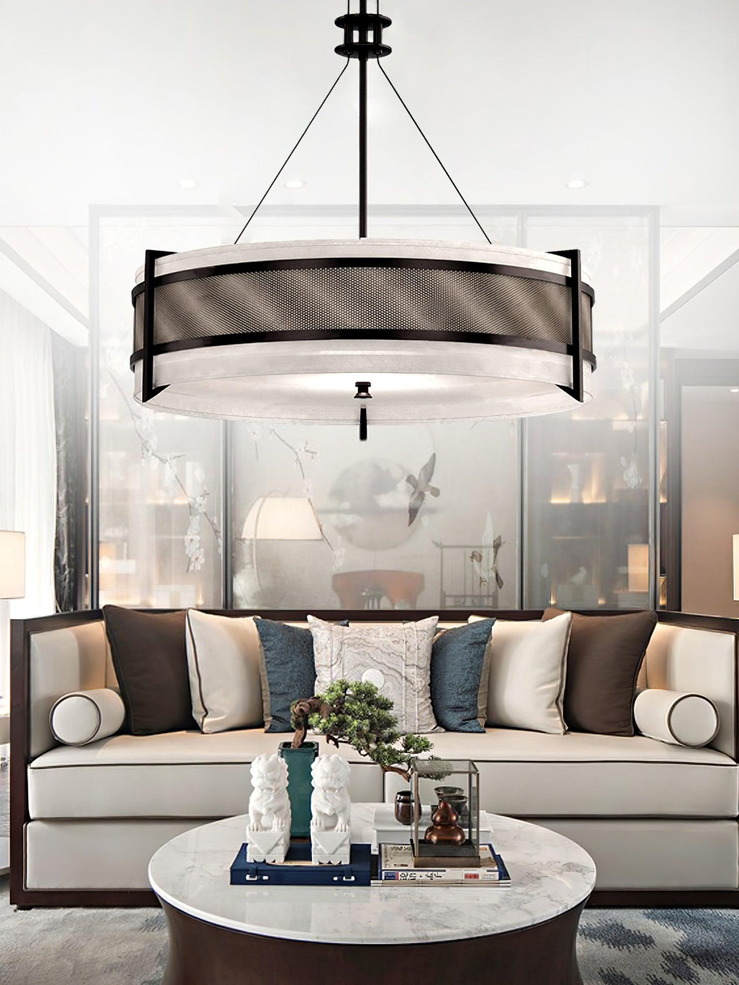 Lustra Chandelier Pedesina Black Mesh LED-Neutral Decor