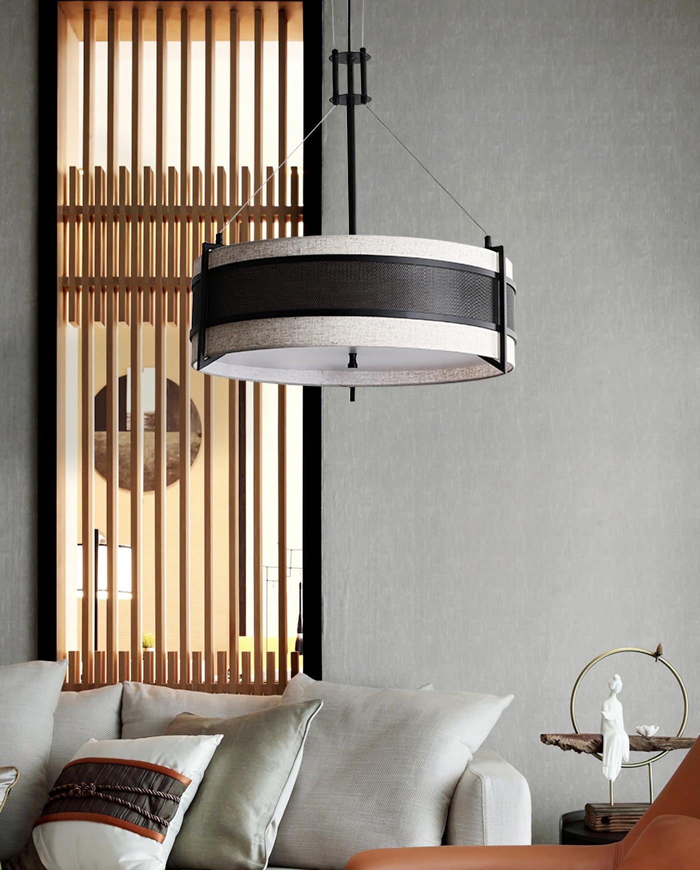 Lustra Chandelier Pedesina Black Mesh LED-Neutral Decor