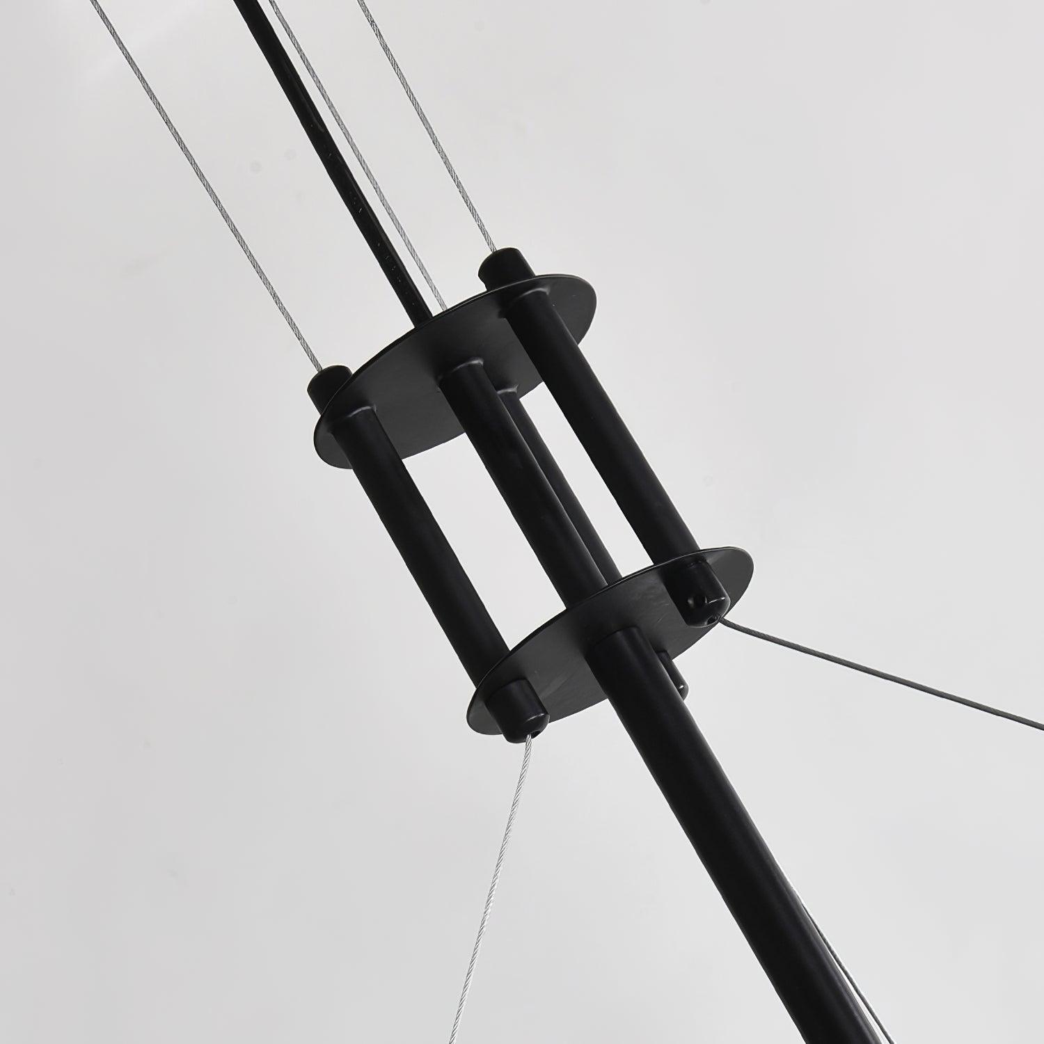 Lustra Chandelier Pedesina Black Mesh LED-Neutral Decor