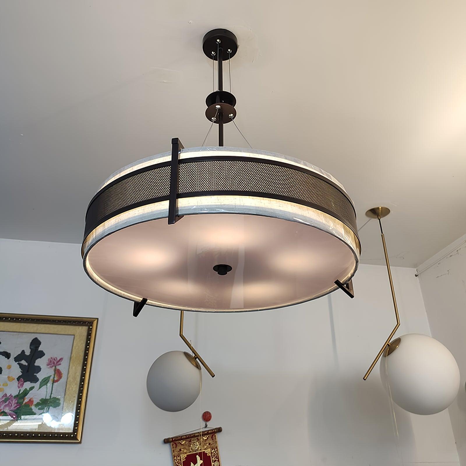 Lustra Chandelier Pedesina Black Mesh LED-Neutral Decor