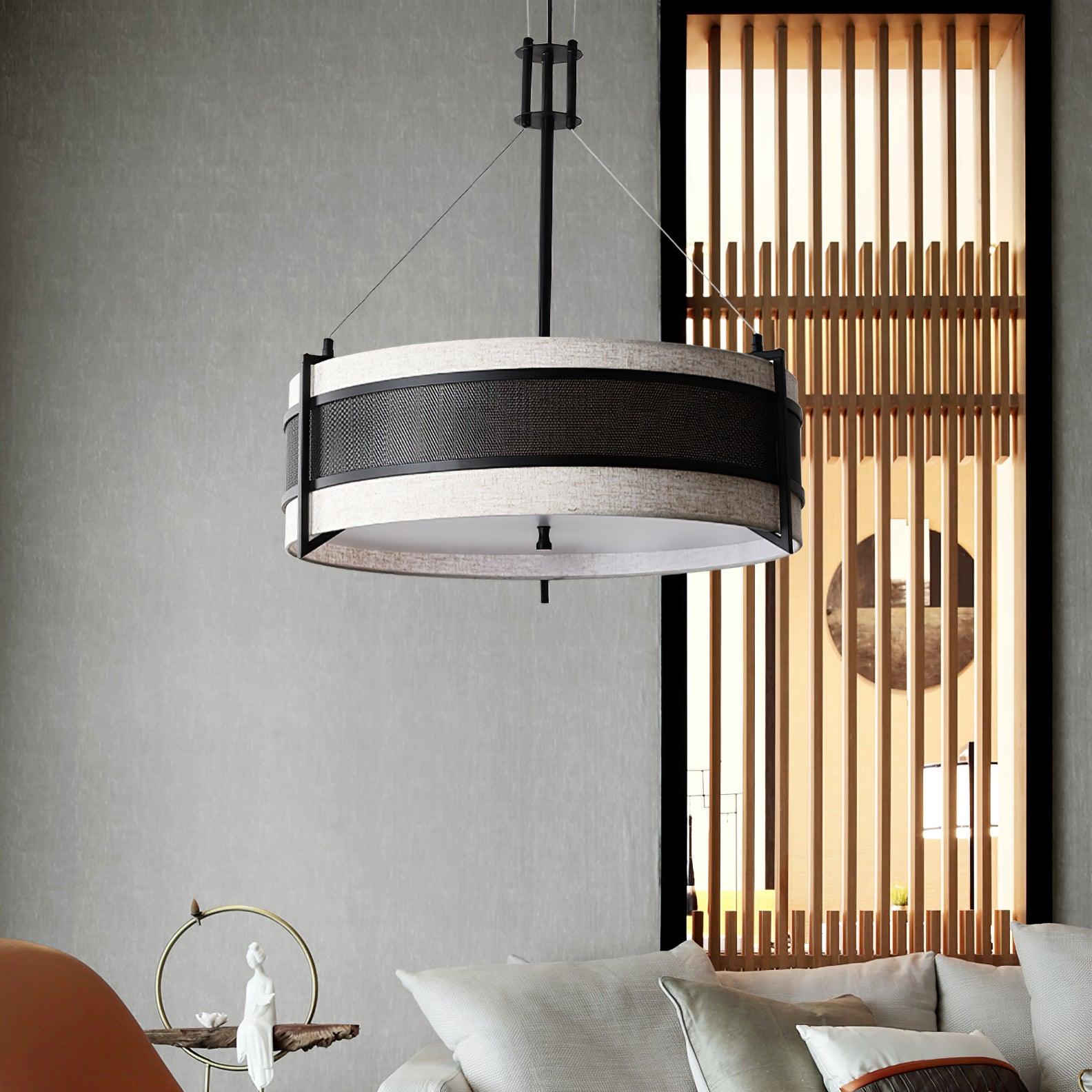 Lustra Chandelier Pedesina Black Mesh LED-Neutral Decor