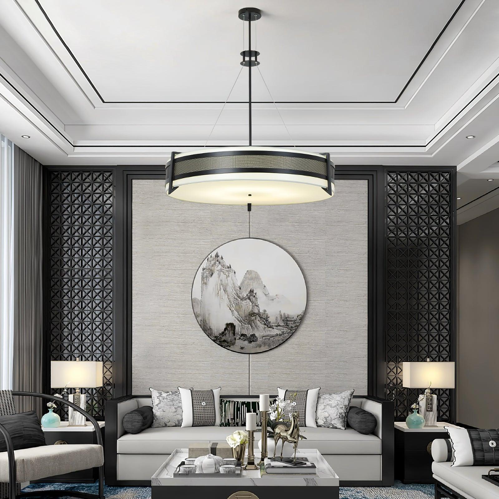 Lustra Chandelier Pedesina Black Mesh LED-Neutral Decor