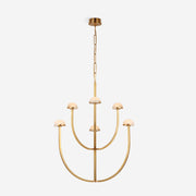 Pedra Chandelier  Alabaster Minimalist Arc Geometry