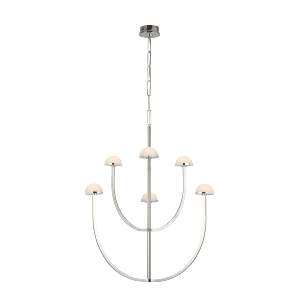 Pedra Chandelier  Alabaster Minimalist Arc Geometry