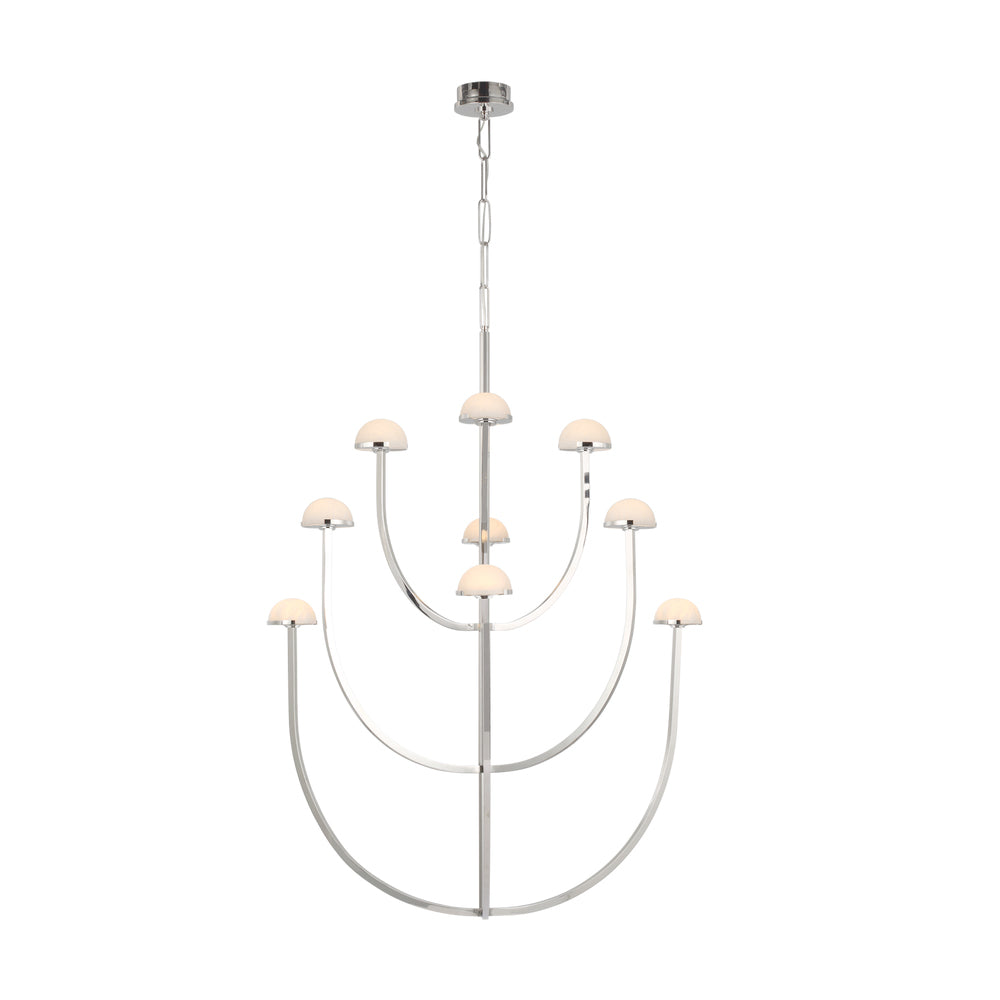 Pedra Chandelier  Alabaster Minimalist Arc Geometry