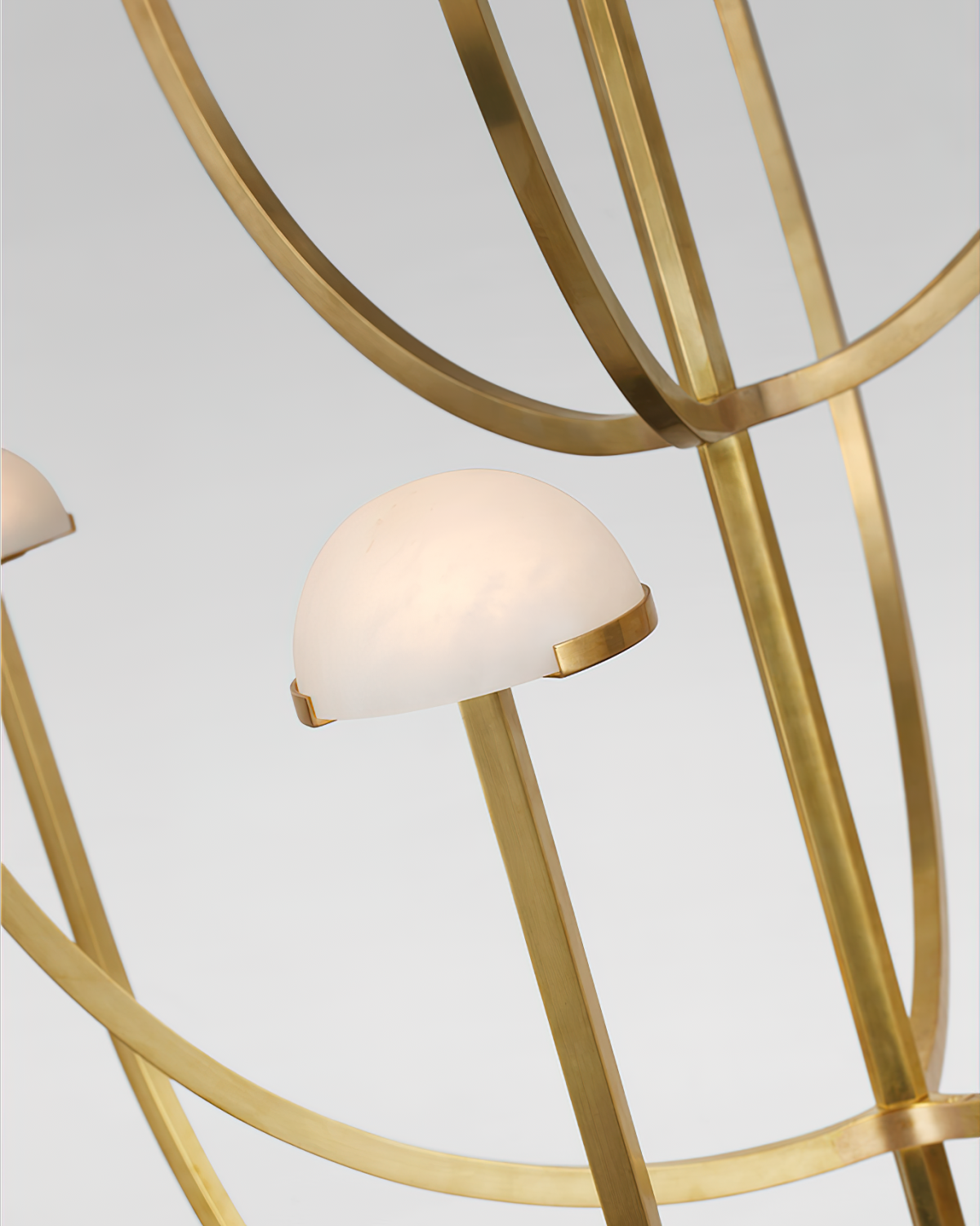 Pedra Chandelier  Alabaster Minimalist Arc Geometry