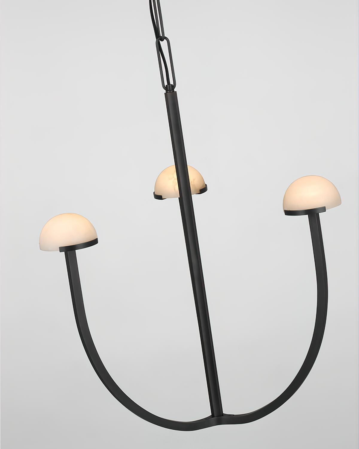 Pedra Chandelier  Alabaster Minimalist Arc Geometry