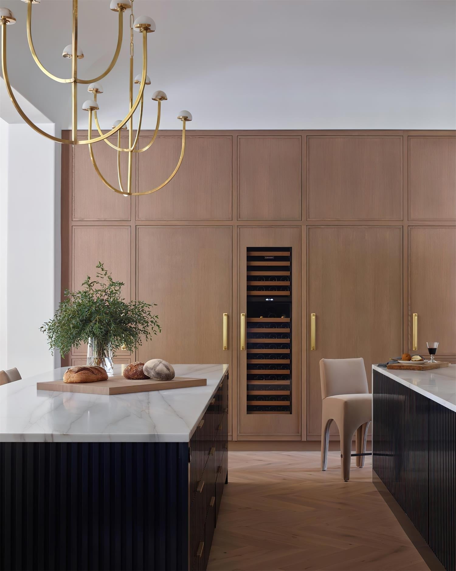 Pedra Chandelier  Alabaster Minimalist Arc Geometry