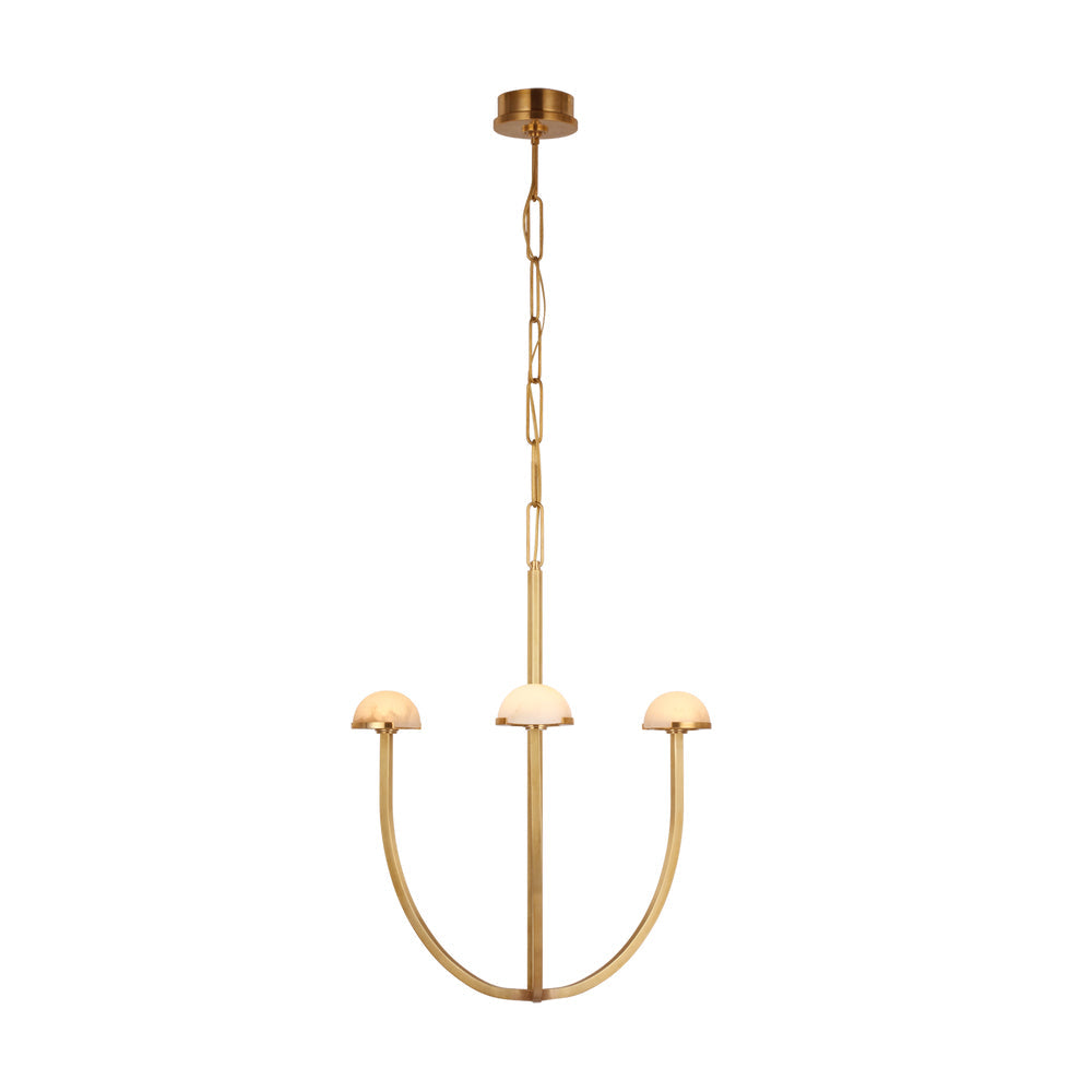 Pedra Chandelier  Alabaster Minimalist Arc Geometry