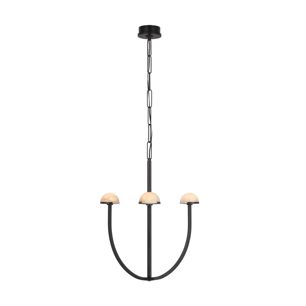 Pedra Chandelier  Alabaster Minimalist Arc Geometry