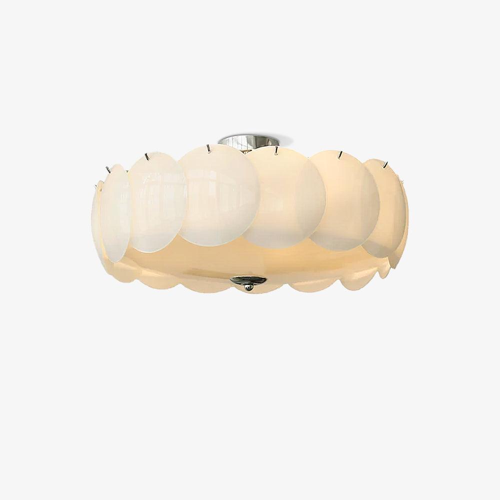 Brolin Ceiling Light Glass Glamorous Ripple-Neutral Decor