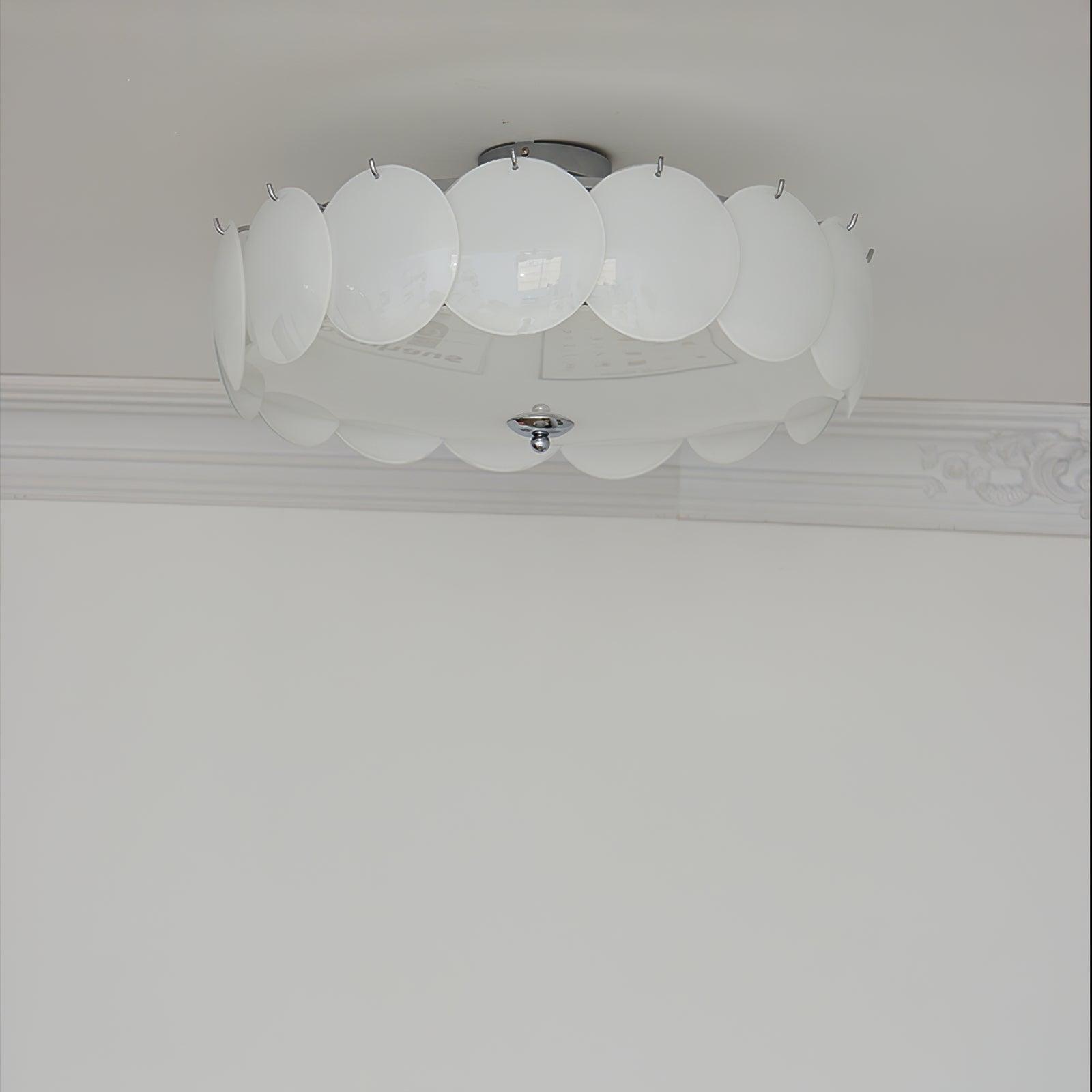 Brolin Ceiling Light Glass Glamorous Ripple-Neutral Decor