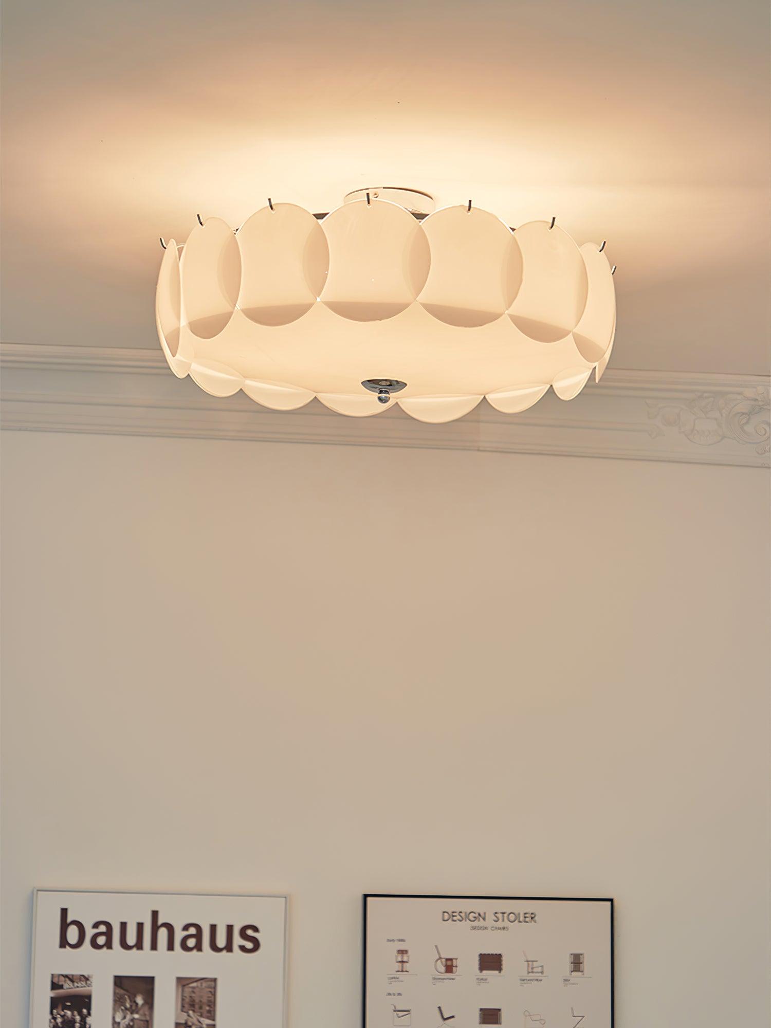 Brolin Ceiling Light Glass Glamorous Ripple-Neutral Decor