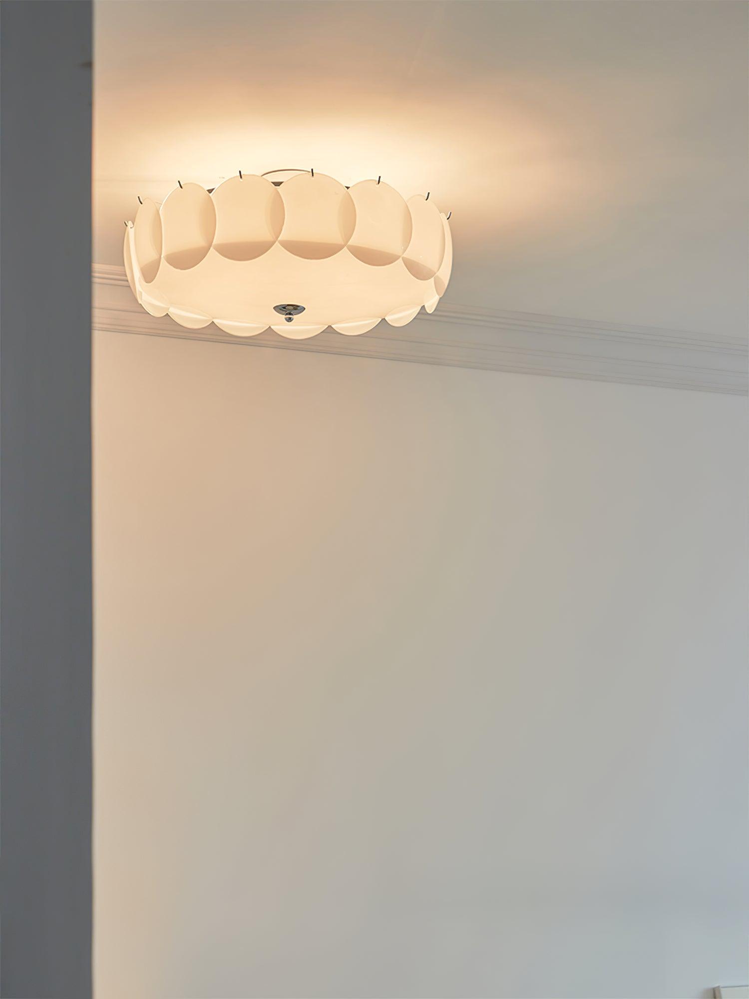 Brolin Ceiling Light Glass Glamorous Ripple-Neutral Decor