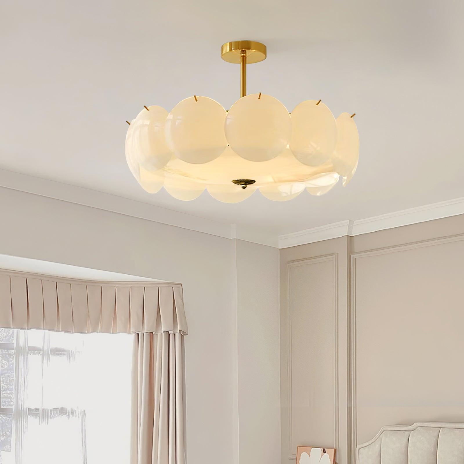 Brolin Ceiling Light Glass Glamorous Ripple-Neutral Decor