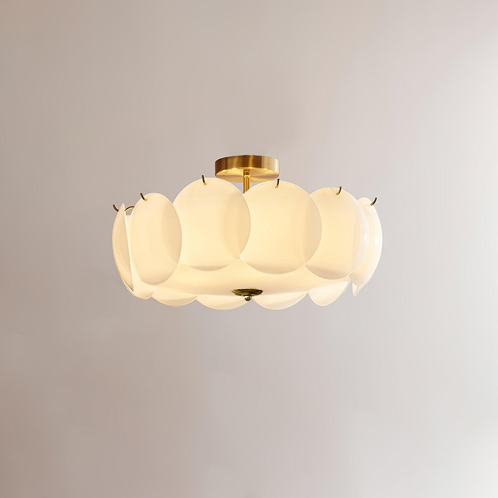 Brolin Ceiling Light Glass Glamorous Ripple-Neutral Decor