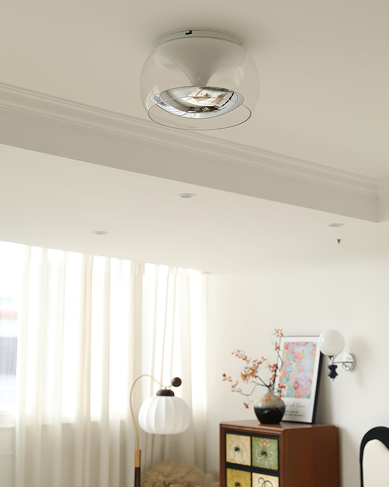 Eshair Nordic Art Pendulum Glass Ceiling Light-Neutral Decor