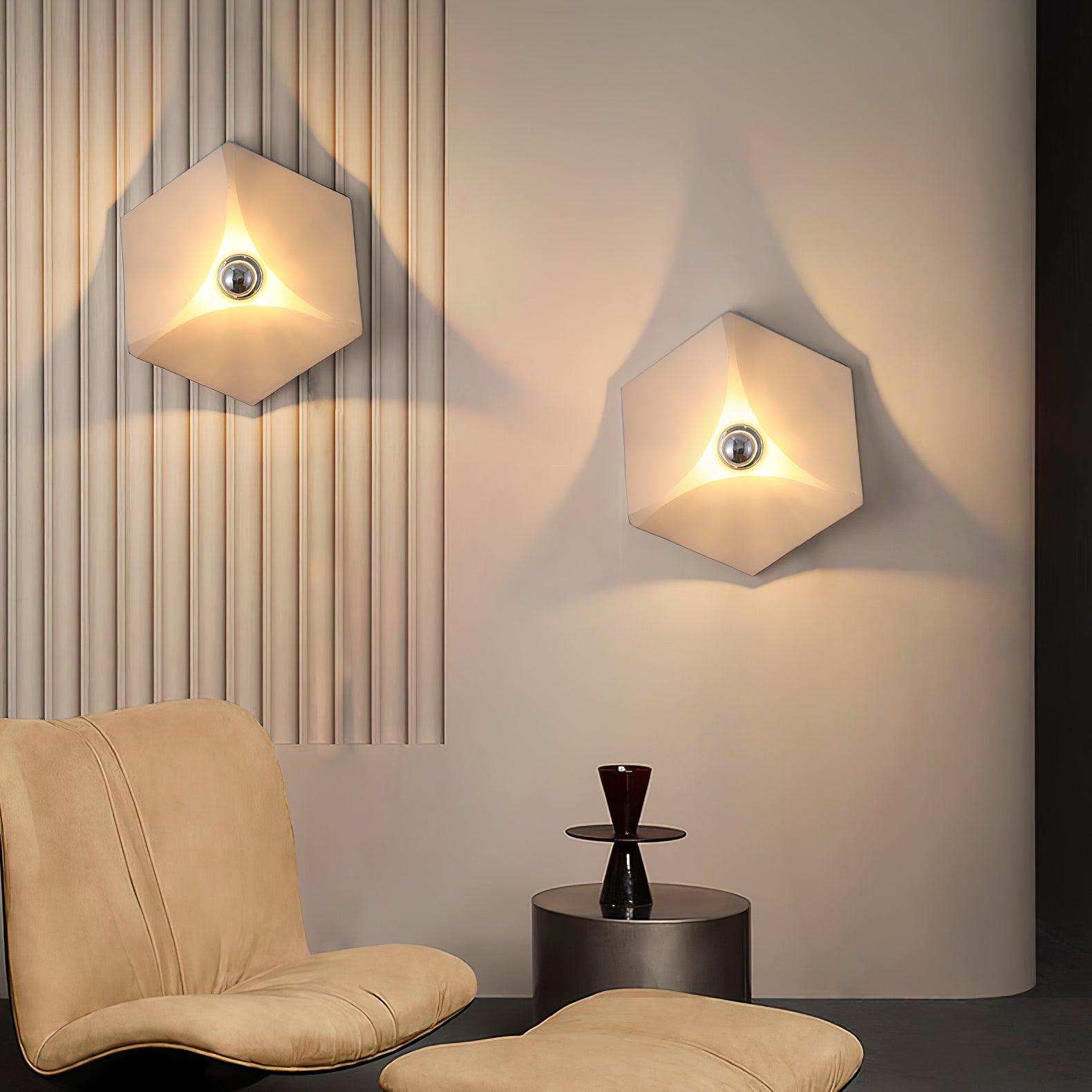 Lustra Wall Light Fabric Geometric-Neutral Decor
