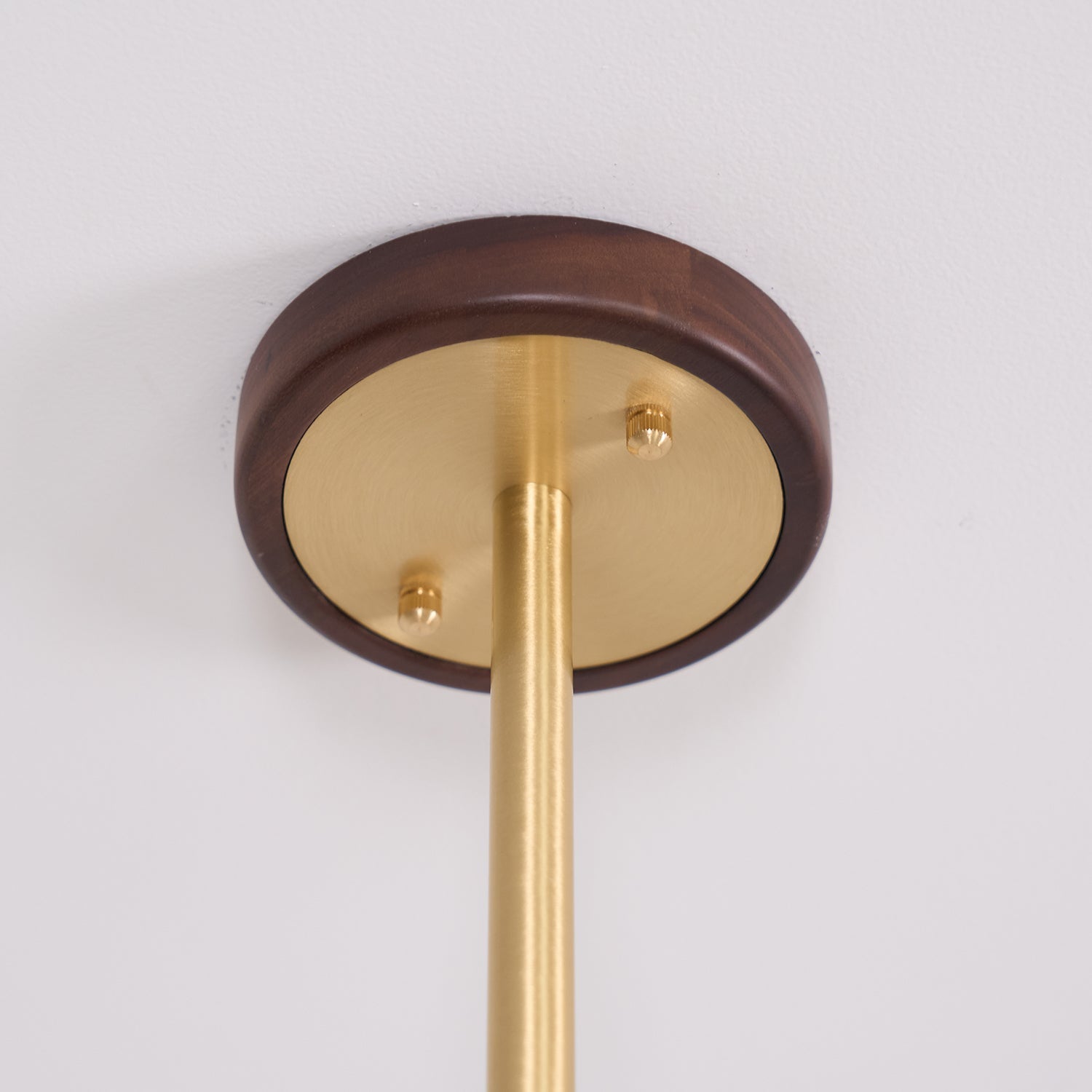 Cavien Brass and Walnut Chandelier