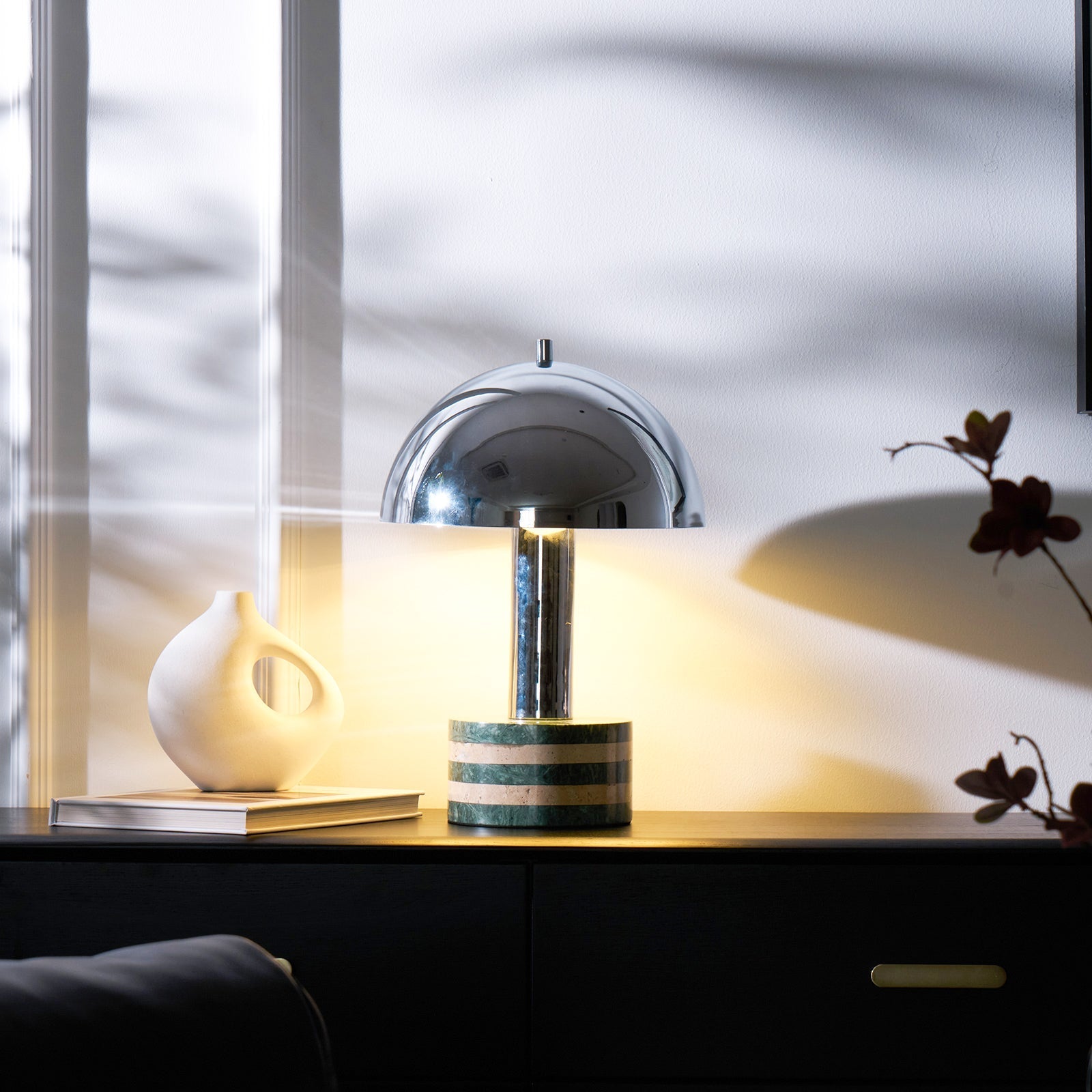 Strata Minimalist Marble Table Lamp-Neutral Decor
