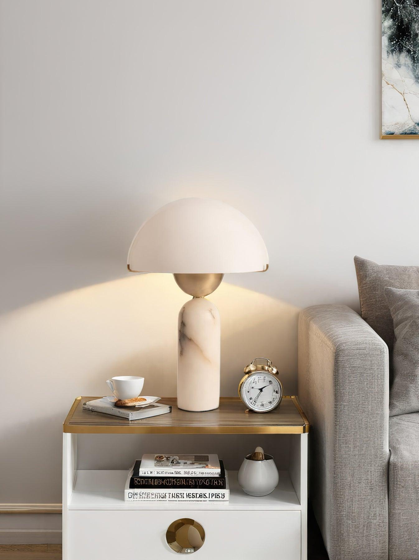 Tirixon Alabaster Table Lamp-Neutral Decor