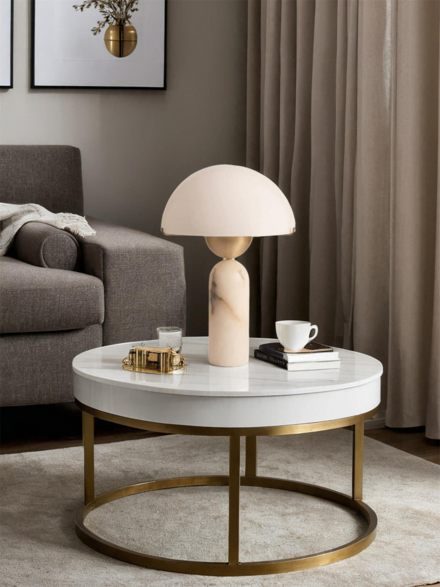Tirixon Alabaster Table Lamp-Neutral Decor
