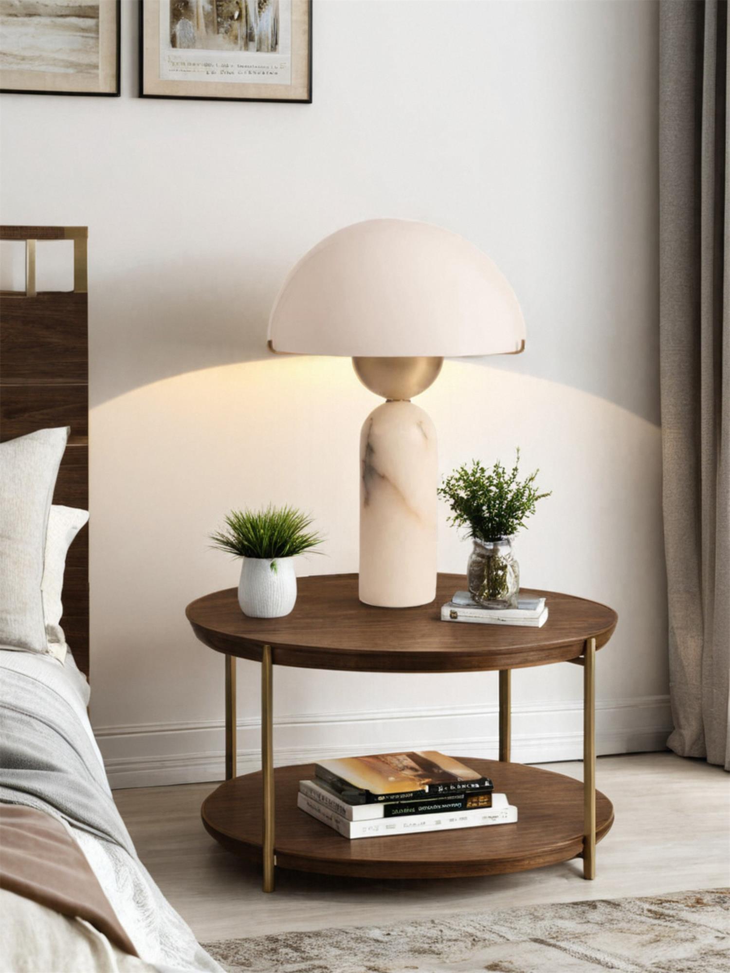 Tirixon Alabaster Table Lamp-Neutral Decor