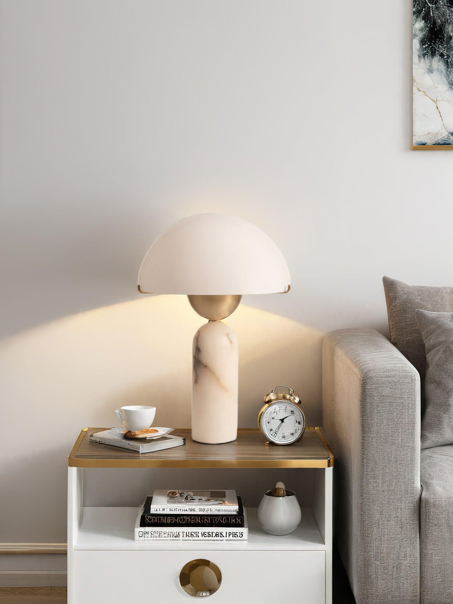 Tirixon Alabaster Table Lamp-Neutral Decor