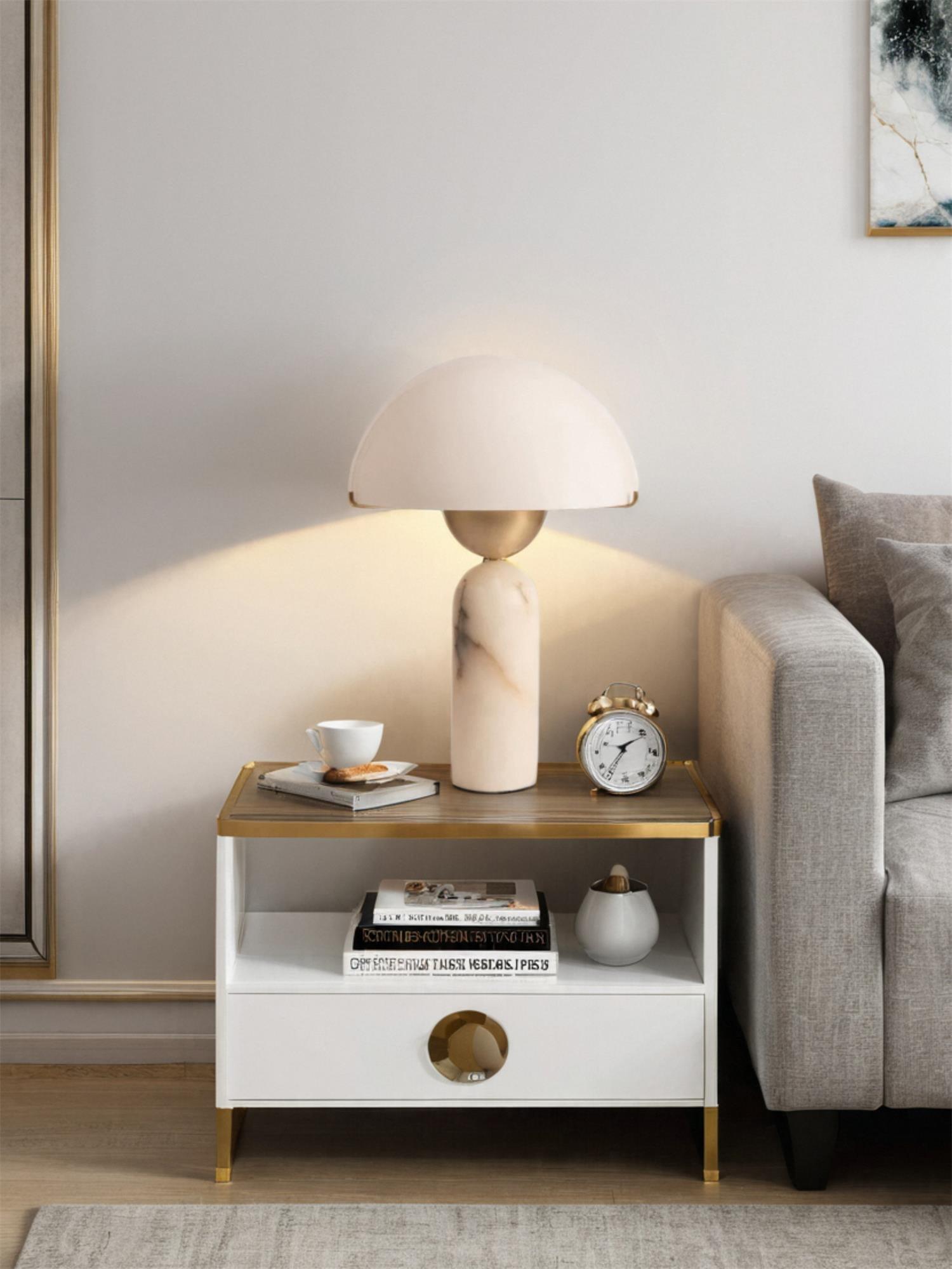 Tirixon Alabaster Table Lamp-Neutral Decor