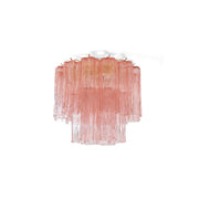 Peony glass ceiling mount in a luxurious walk-in closet.