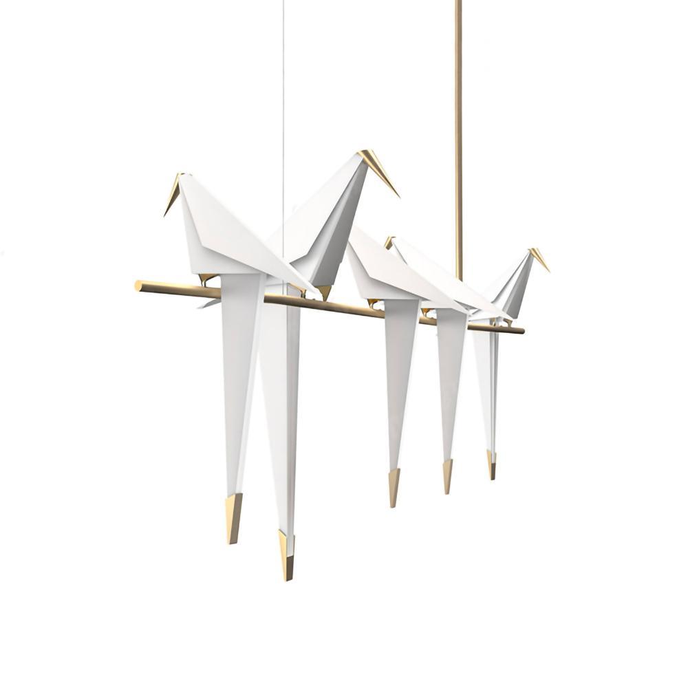 Lustra Chandelier Paper Crane Bird Sculptural LED-Neutral Decor