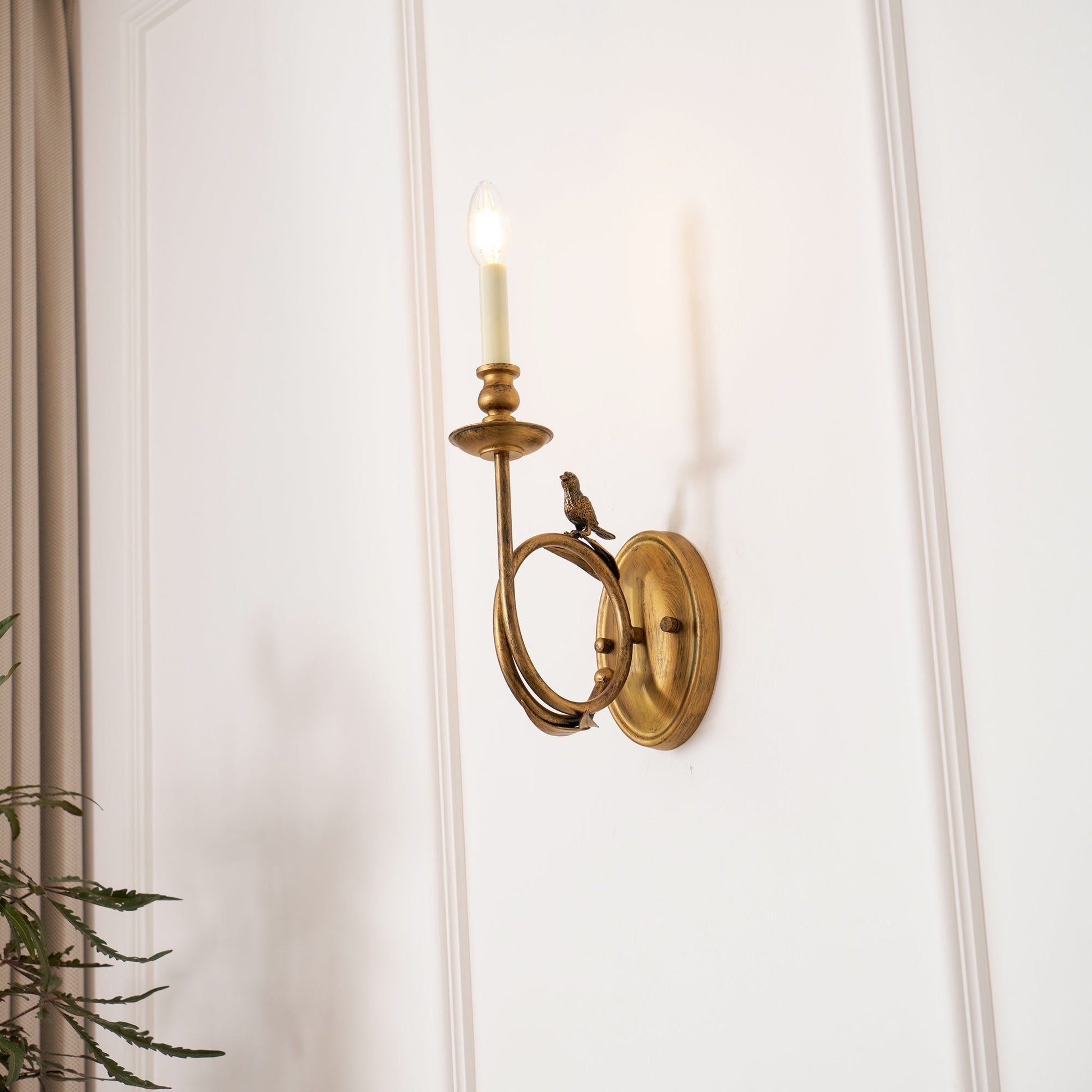 Amelo Vintage Bird Indoor Wall Sconce - Neutralighting
