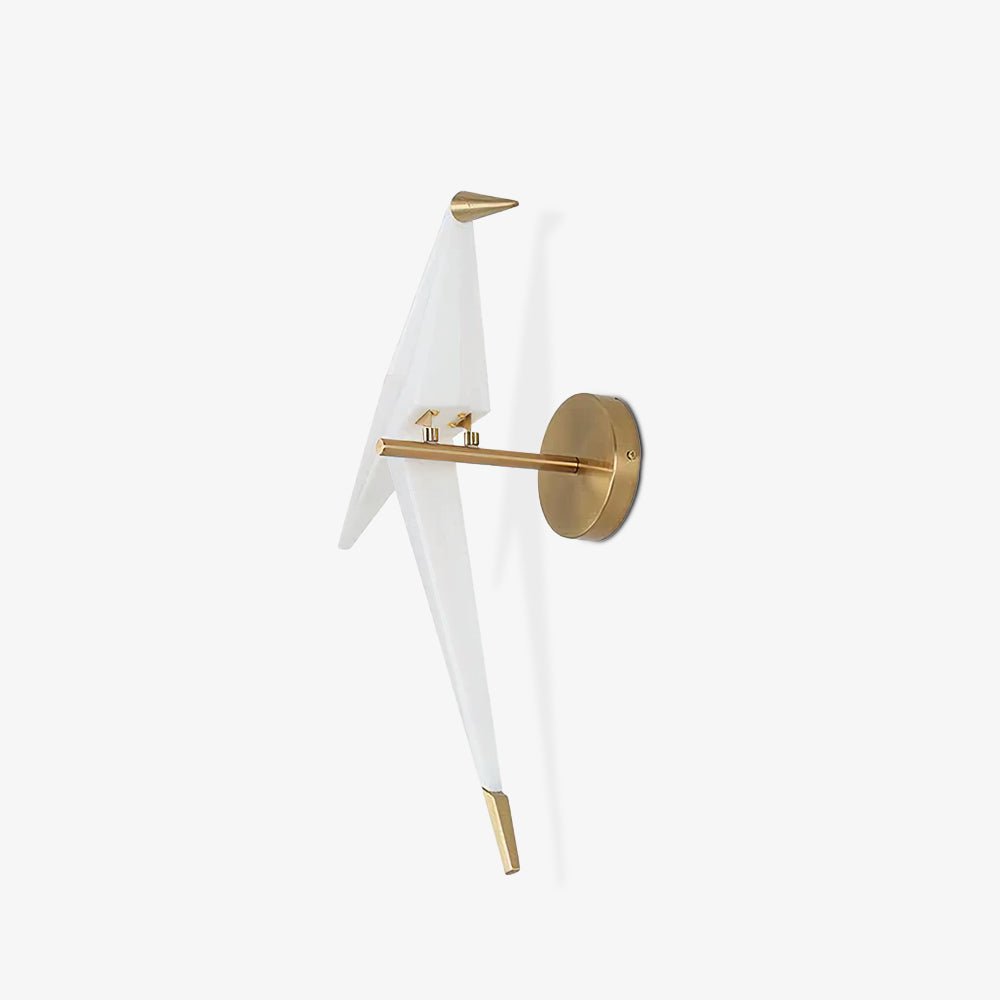 Eovela Nordic Art Paper Crane Wall Lamp-Neutral Decor
