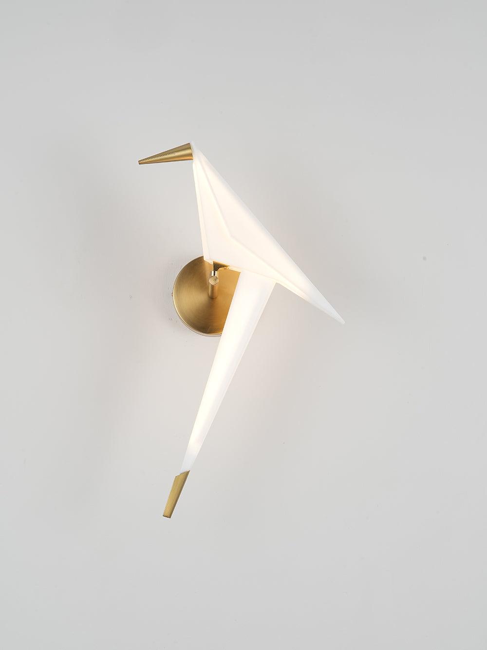 Eovela Nordic Art Paper Crane Wall Lamp-Neutral Decor