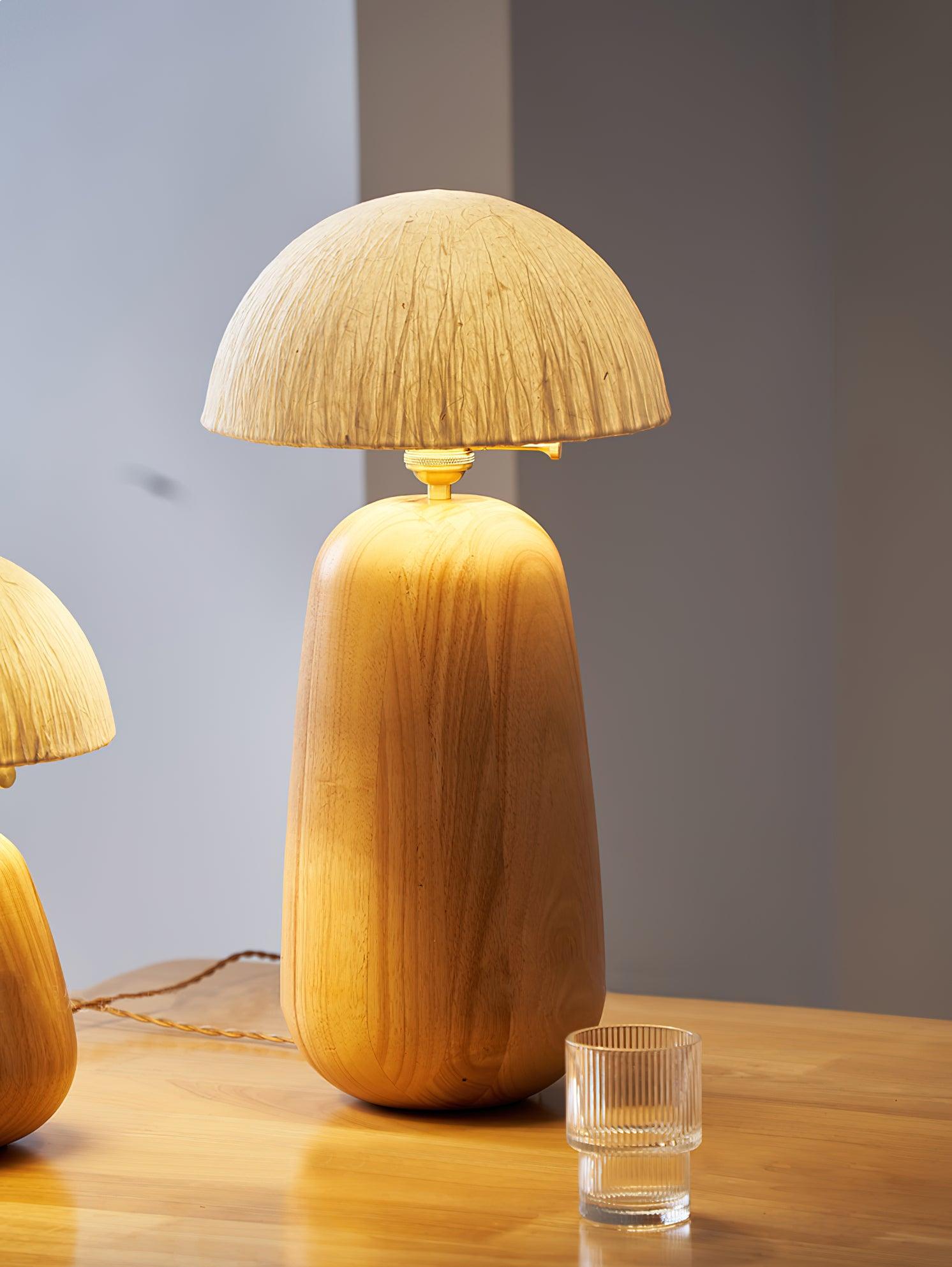 Elugan Organic Wood Table Lamp-Neutral Decor