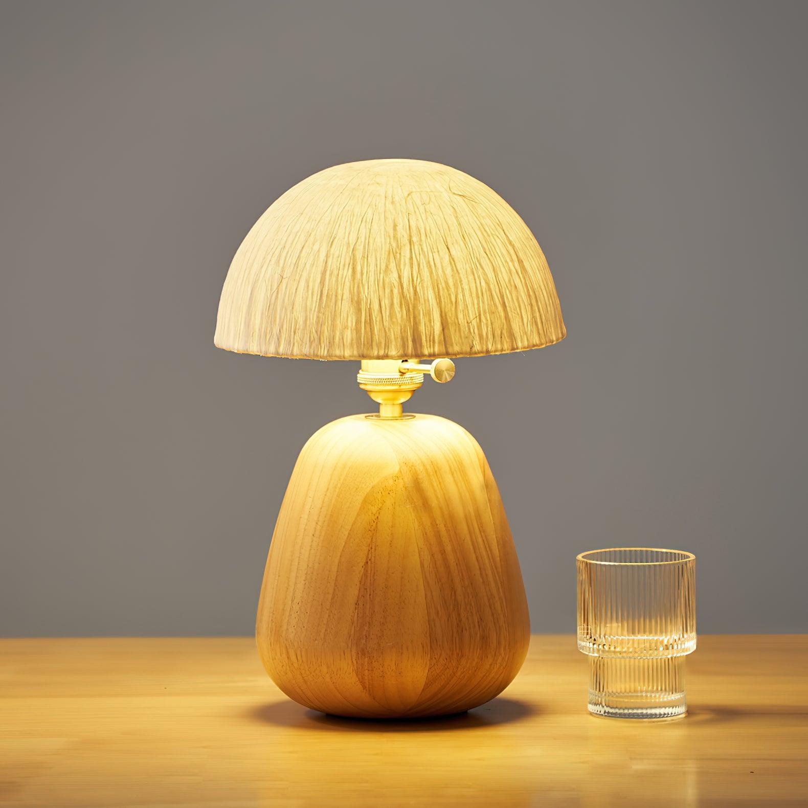 Elugan Organic Wood Table Lamp-Neutral Decor