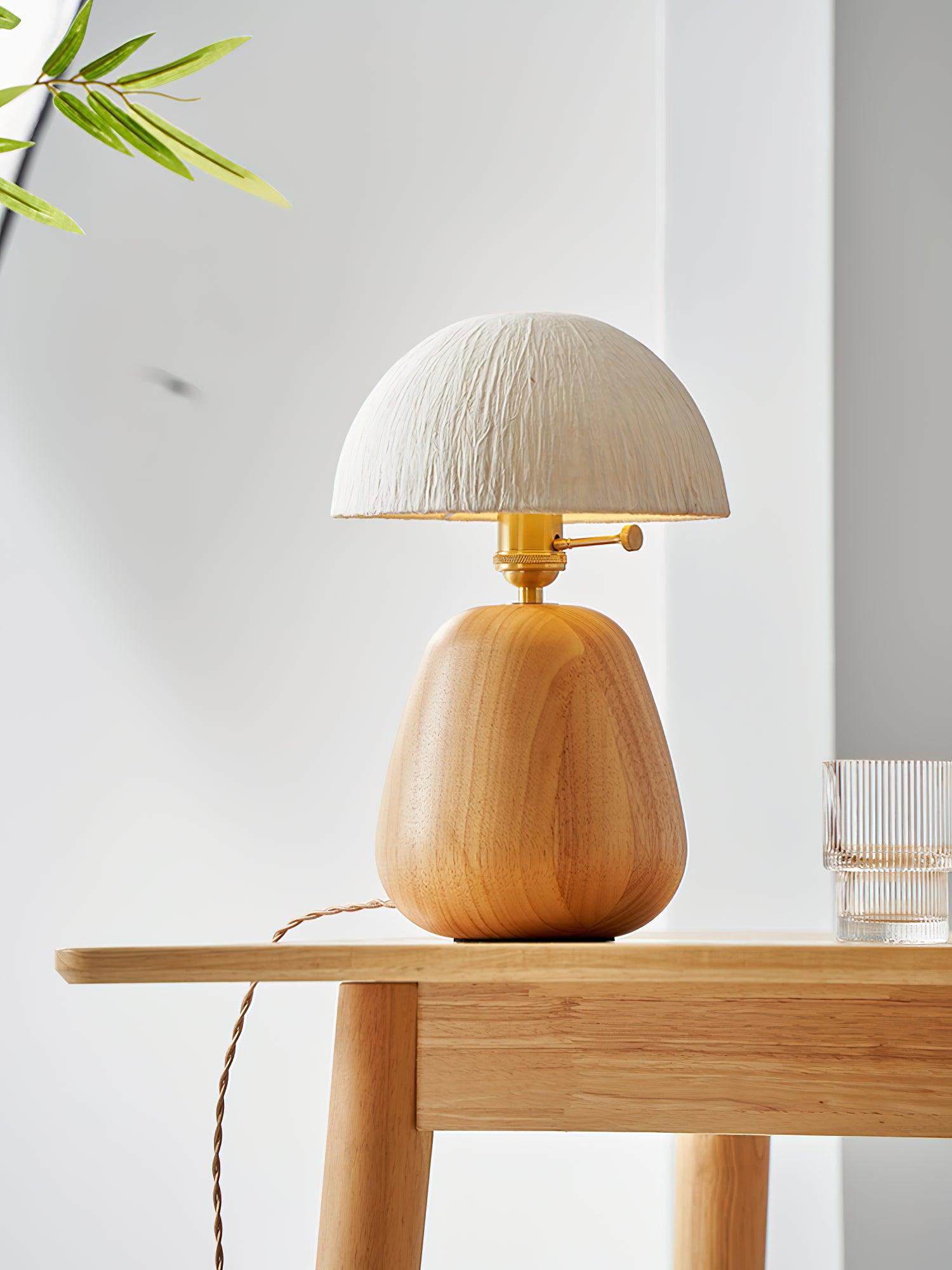 Elugan Organic Wood Table Lamp-Neutral Decor