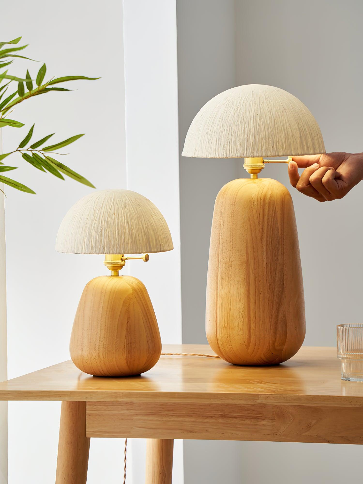 Elugan Organic Wood Table Lamp-Neutral Decor