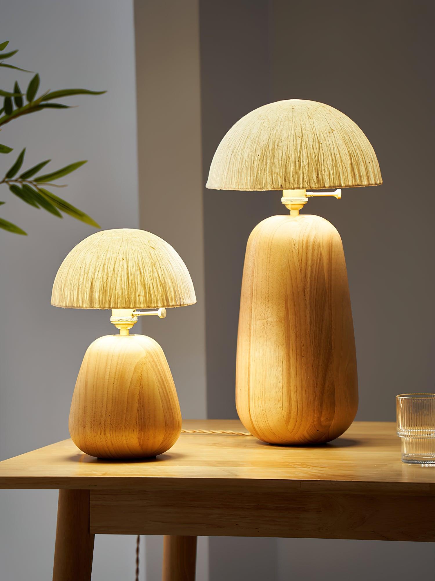 Elugan Organic Wood Table Lamp-Neutral Decor