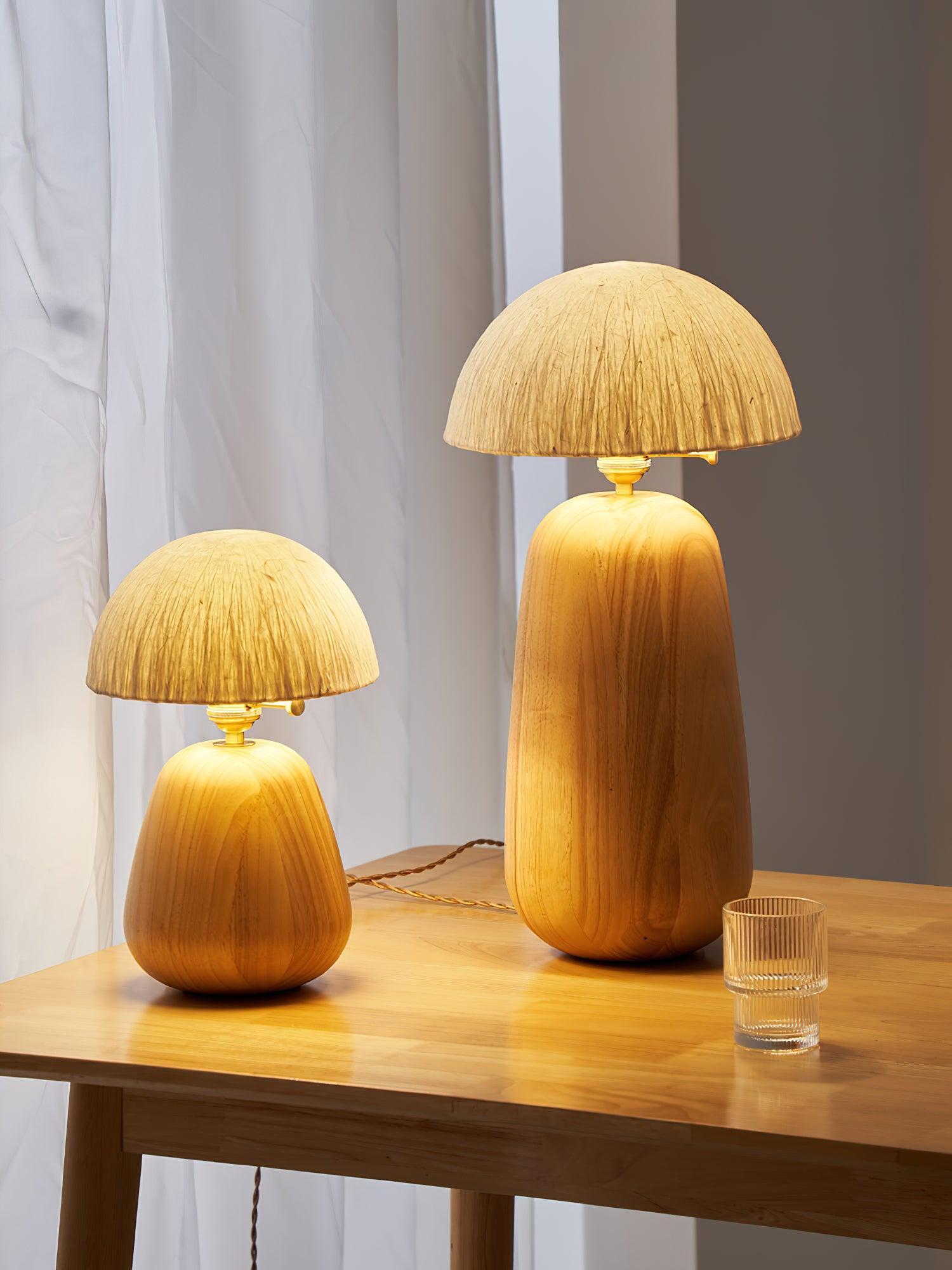 Elugan Organic Wood Table Lamp-Neutral Decor