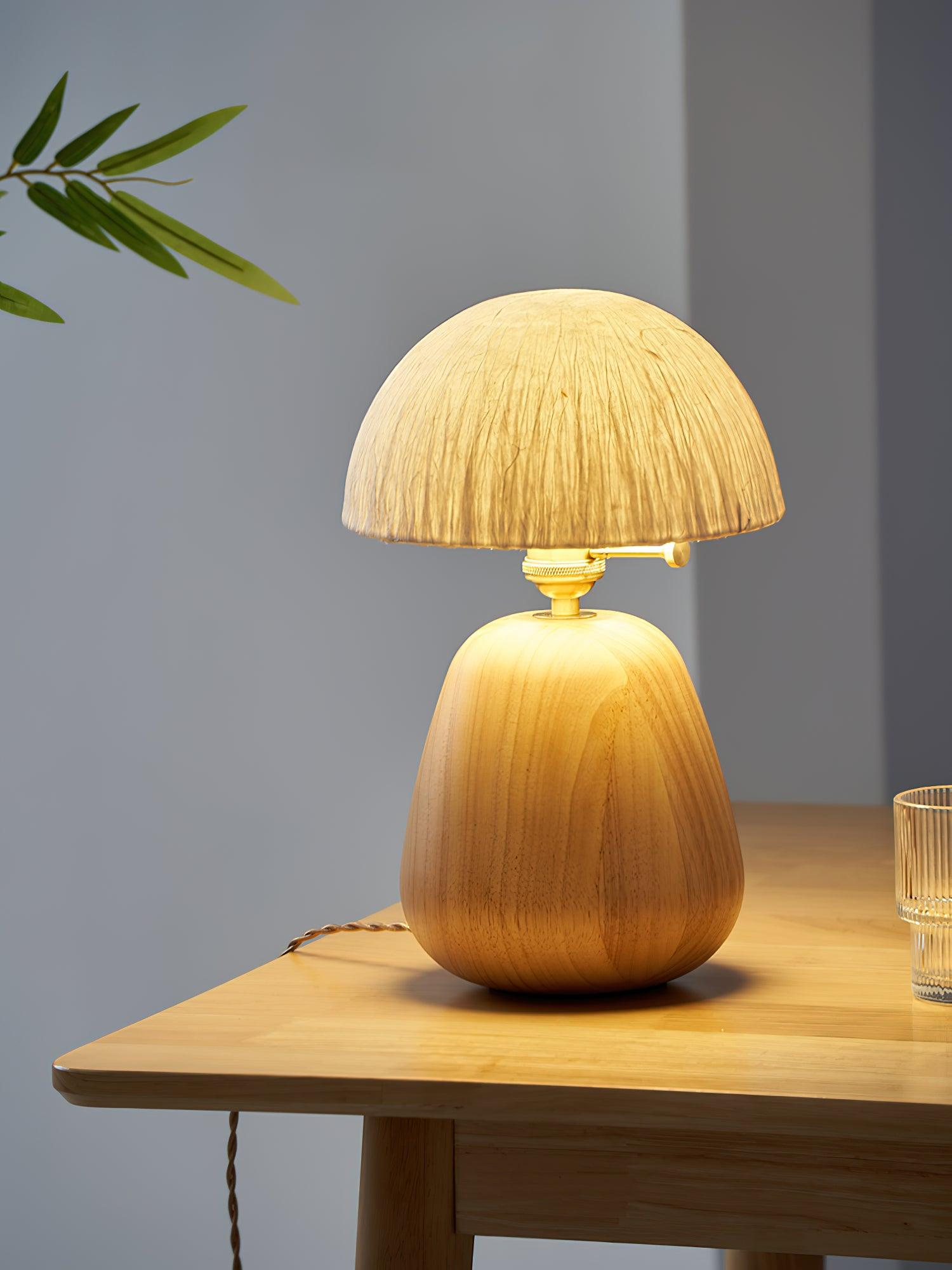 Elugan Organic Wood Table Lamp-Neutral Decor