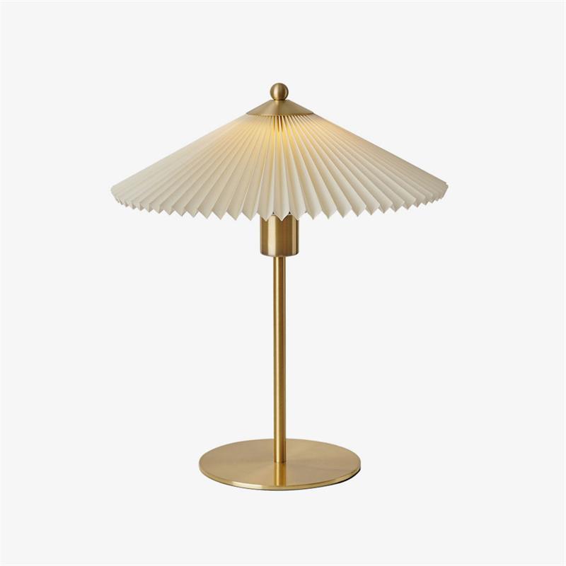 Camirir Pleated Umbrella Table Lamp-Neutral Decor
