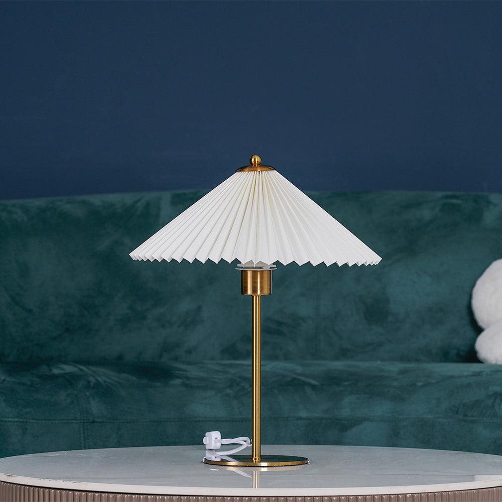 Camirir Pleated Umbrella Table Lamp-Neutral Decor